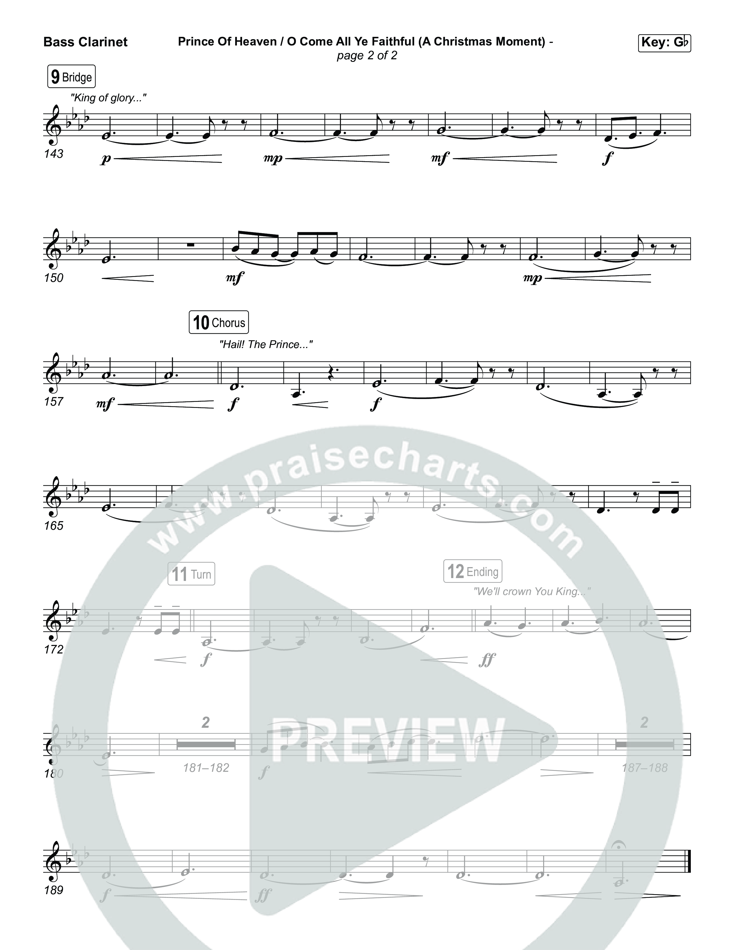 Prince Of Heaven (A Christmas Worship Moment) (Choral/SATB) Bass Clarinet (Cheryl Stark / Arr. Travis Cottrell / Arr. Mason Brown)