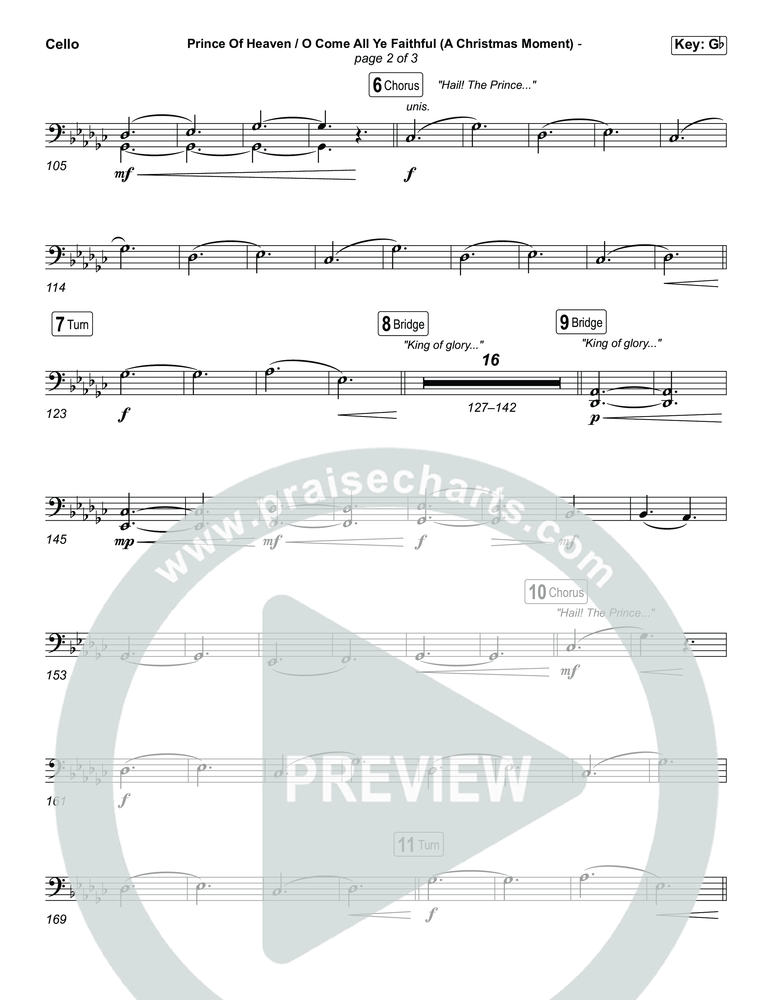 Prince Of Heaven (A Christmas Worship Moment) (Choral/SATB) Cello (Cheryl Stark / Arr. Travis Cottrell / Arr. Mason Brown)