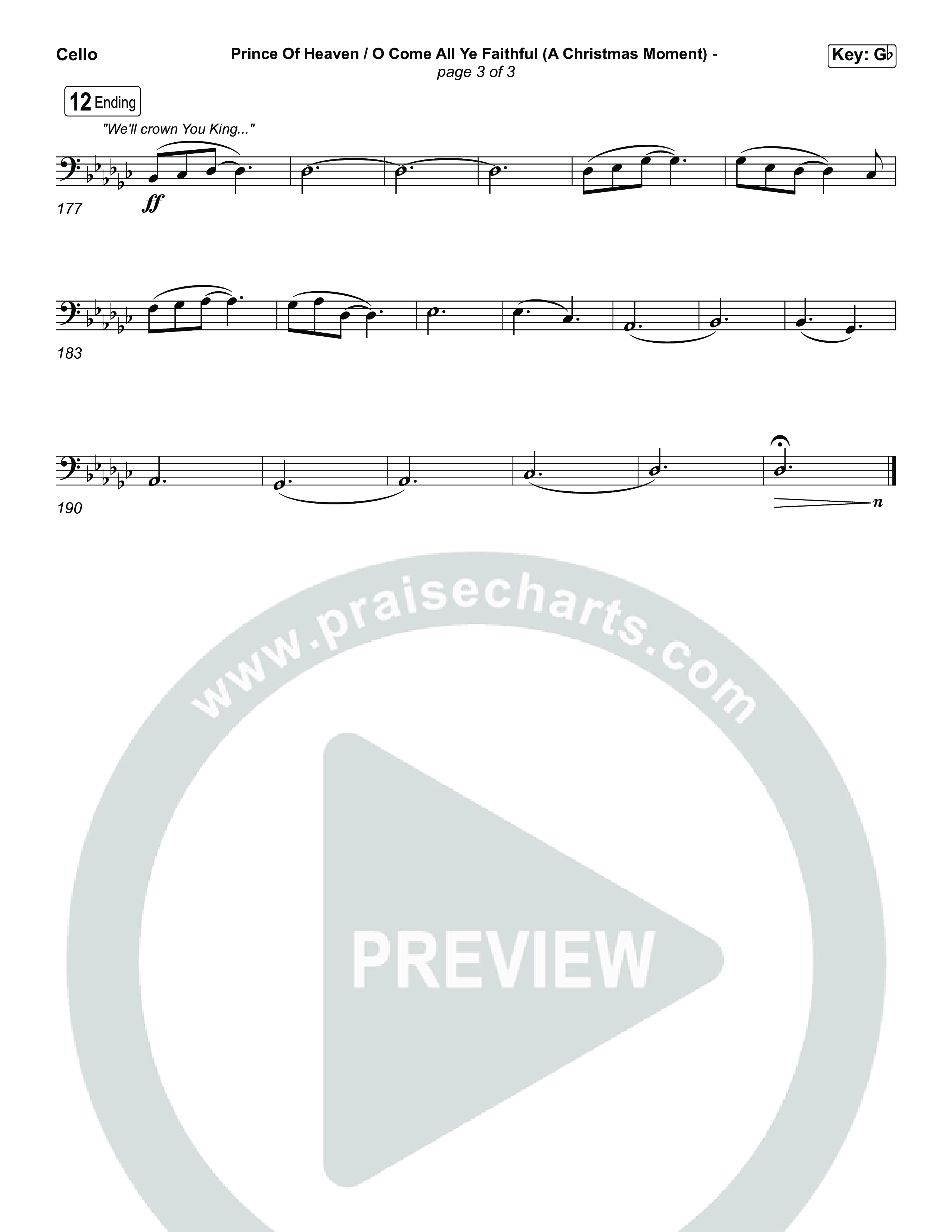 Prince Of Heaven (A Christmas Worship Moment) (Choral/SATB) Cello (Cheryl Stark / Arr. Travis Cottrell / Arr. Mason Brown)