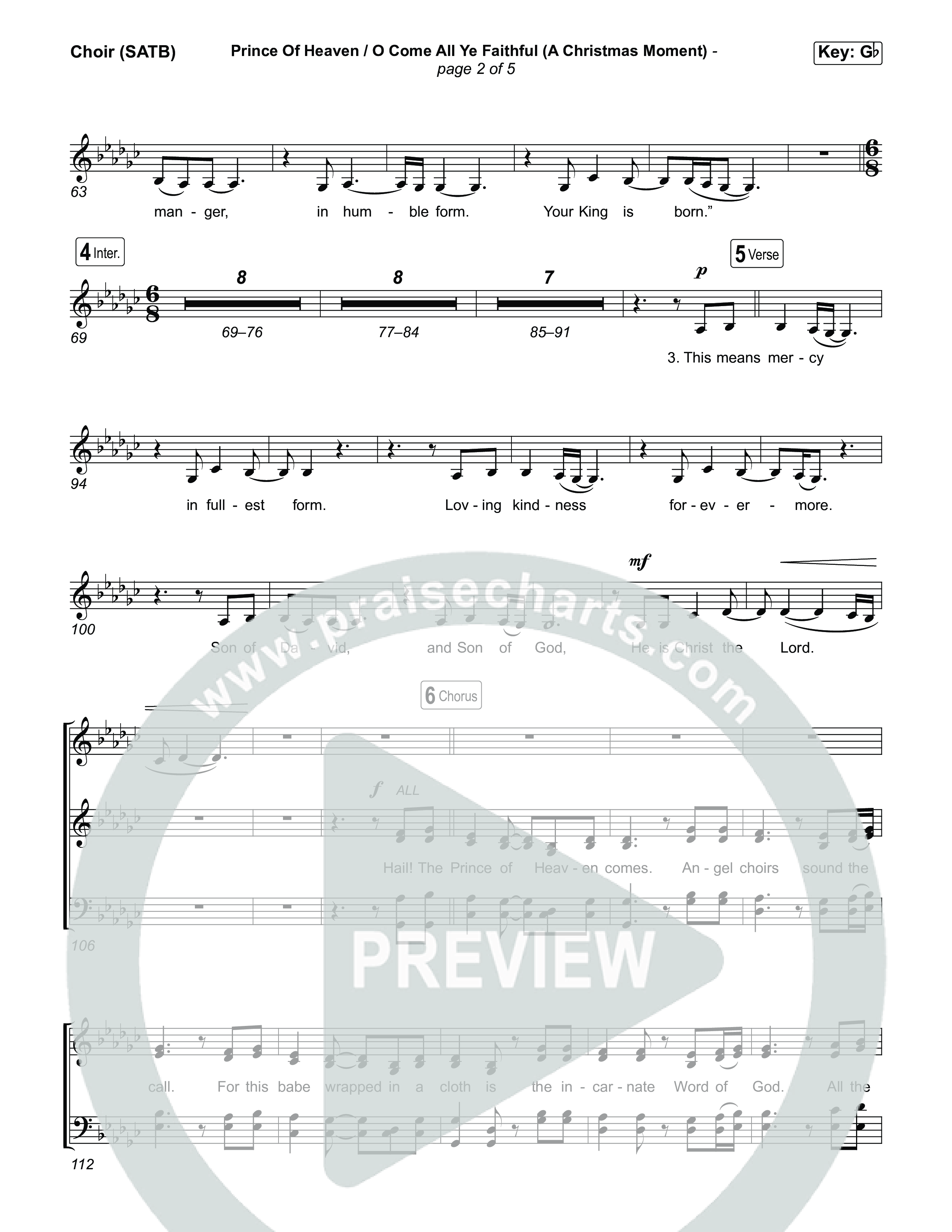 Prince Of Heaven (A Christmas Worship Moment) (Choral/SATB) Choir Sheet (SATB) (Cheryl Stark / Arr. Travis Cottrell / Arr. Mason Brown)