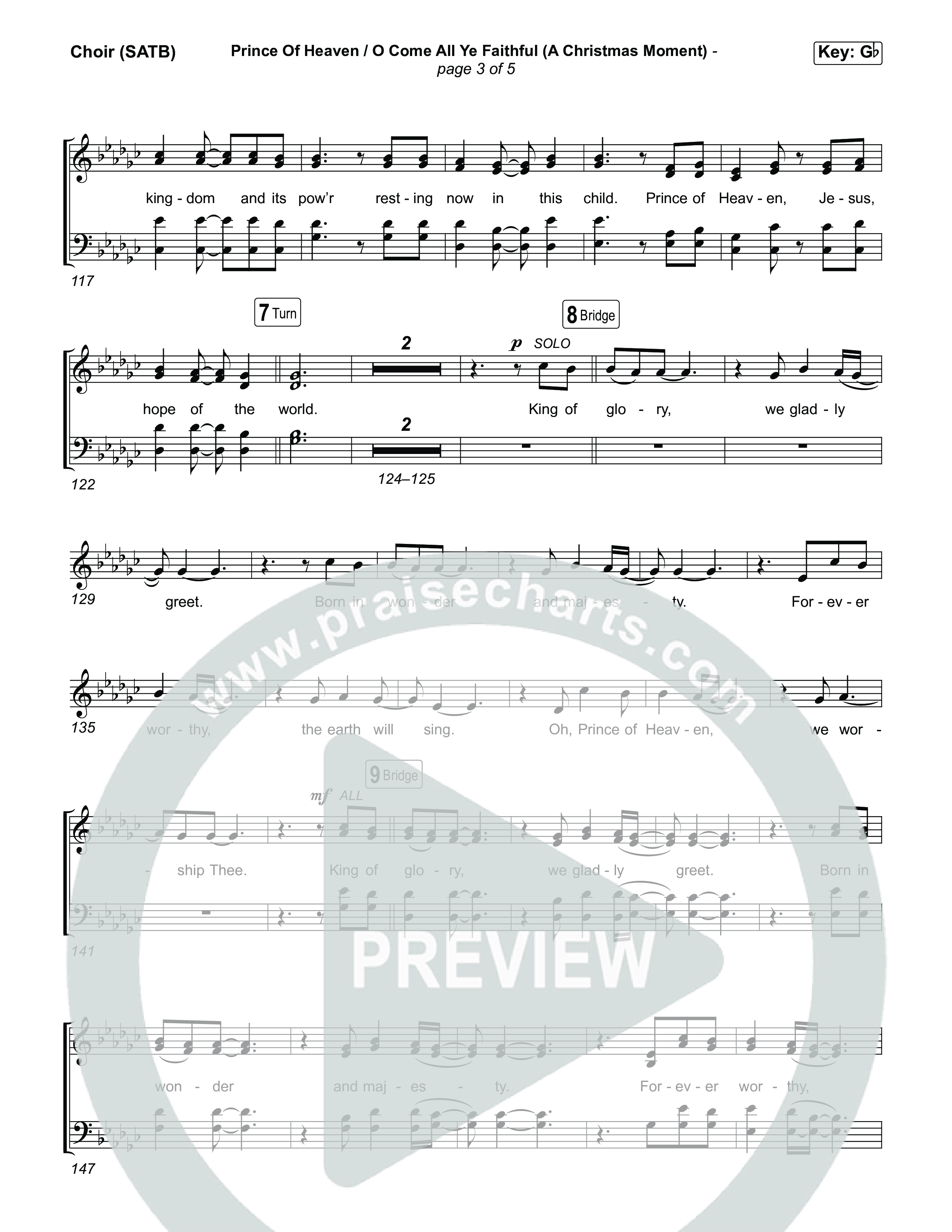 Prince Of Heaven (A Christmas Worship Moment) (Choral/SATB) Choir Sheet (SATB) (Cheryl Stark / Arr. Travis Cottrell / Arr. Mason Brown)