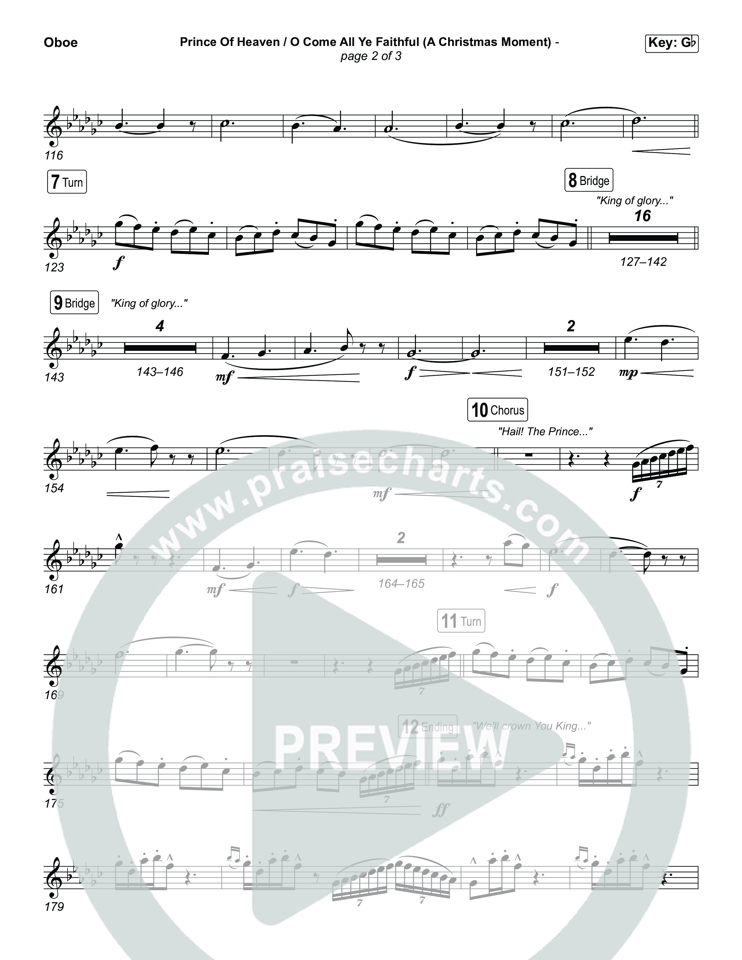 Prince Of Heaven (A Christmas Worship Moment) (Choral/SATB) Oboe (Cheryl Stark / Arr. Travis Cottrell / Arr. Mason Brown)