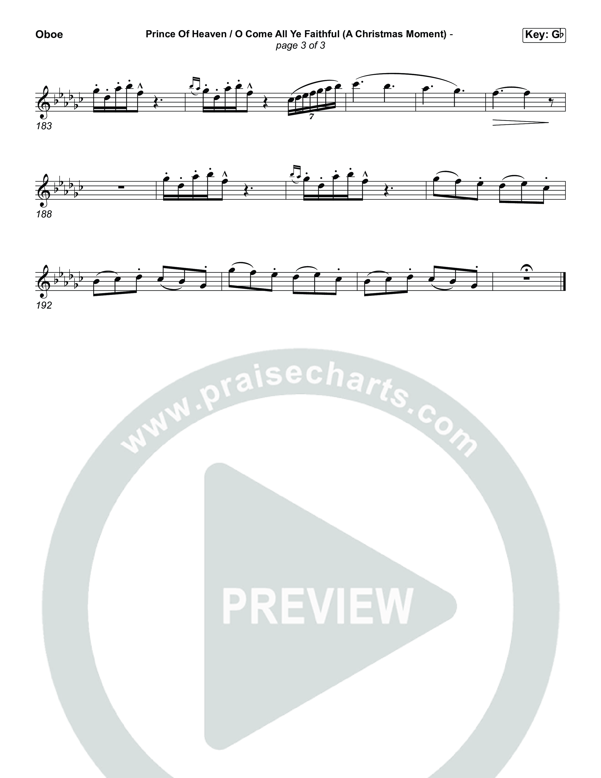 Prince Of Heaven (A Christmas Worship Moment) (Choral/SATB) Oboe (Cheryl Stark / Arr. Travis Cottrell / Arr. Mason Brown)