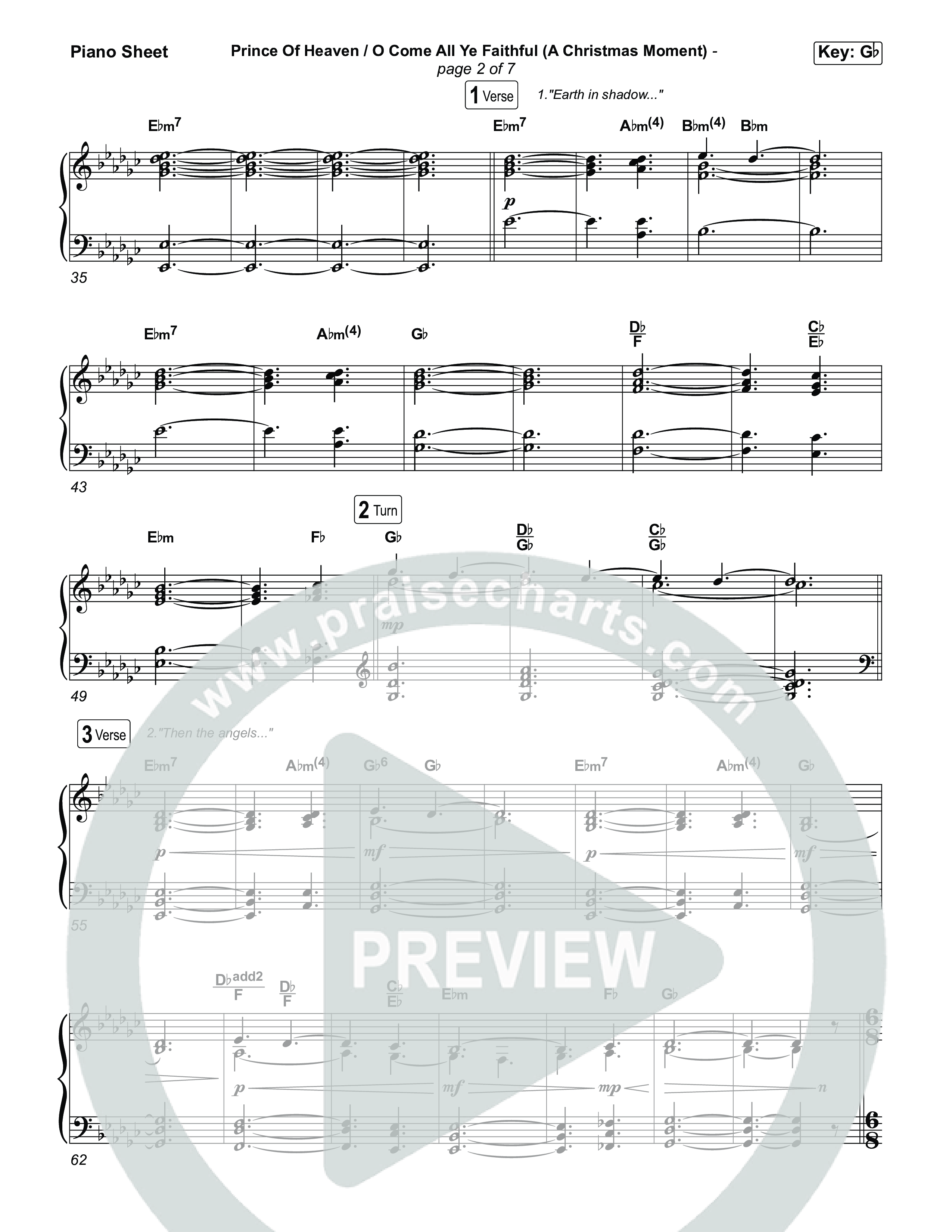 Prince Of Heaven (A Christmas Worship Moment) (Choral/SATB) Piano Sheet (Cheryl Stark / Arr. Travis Cottrell / Arr. Mason Brown)