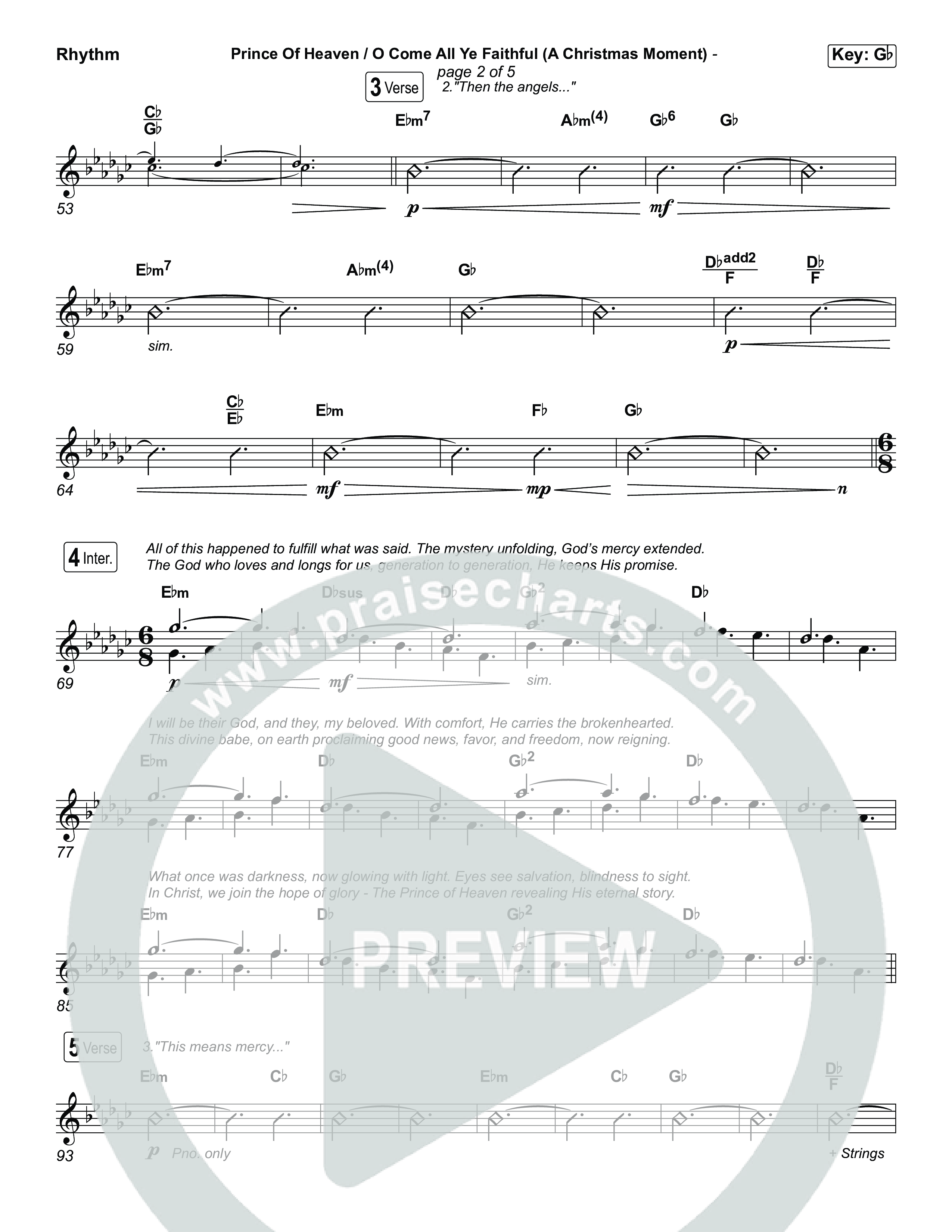 Prince Of Heaven (A Christmas Worship Moment) (Choral/SATB) Rhythm Pack (Cheryl Stark / Arr. Travis Cottrell / Arr. Mason Brown)