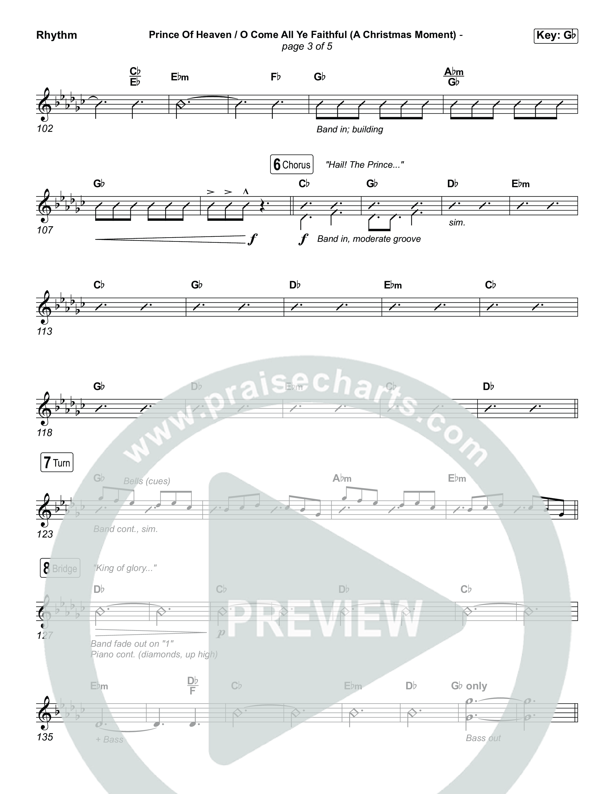 Prince Of Heaven (A Christmas Worship Moment) (Choral/SATB) Rhythm Pack (Cheryl Stark / Arr. Travis Cottrell / Arr. Mason Brown)