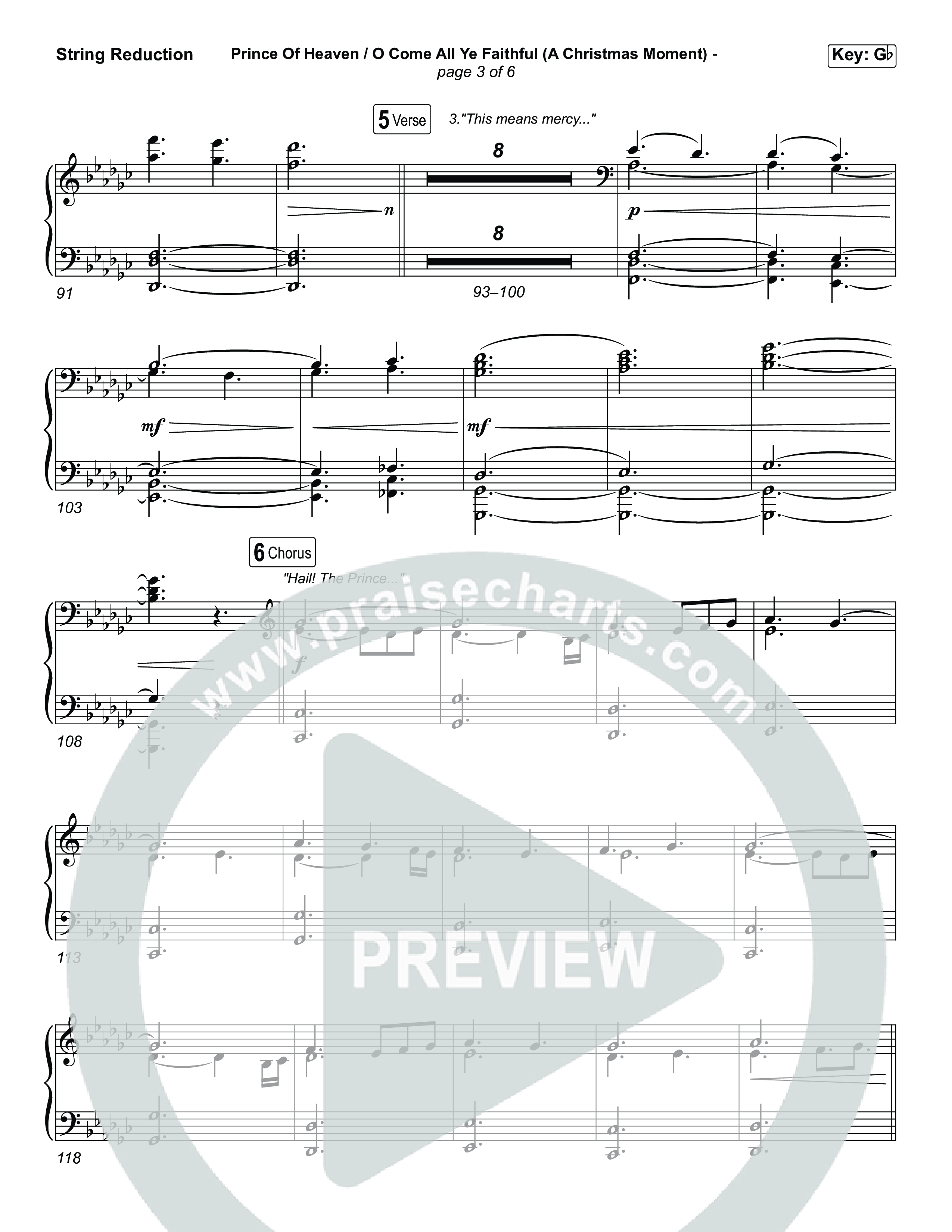 Prince Of Heaven (A Christmas Worship Moment) (Choral/SATB) String Reduction (Cheryl Stark / Arr. Travis Cottrell / Arr. Mason Brown)