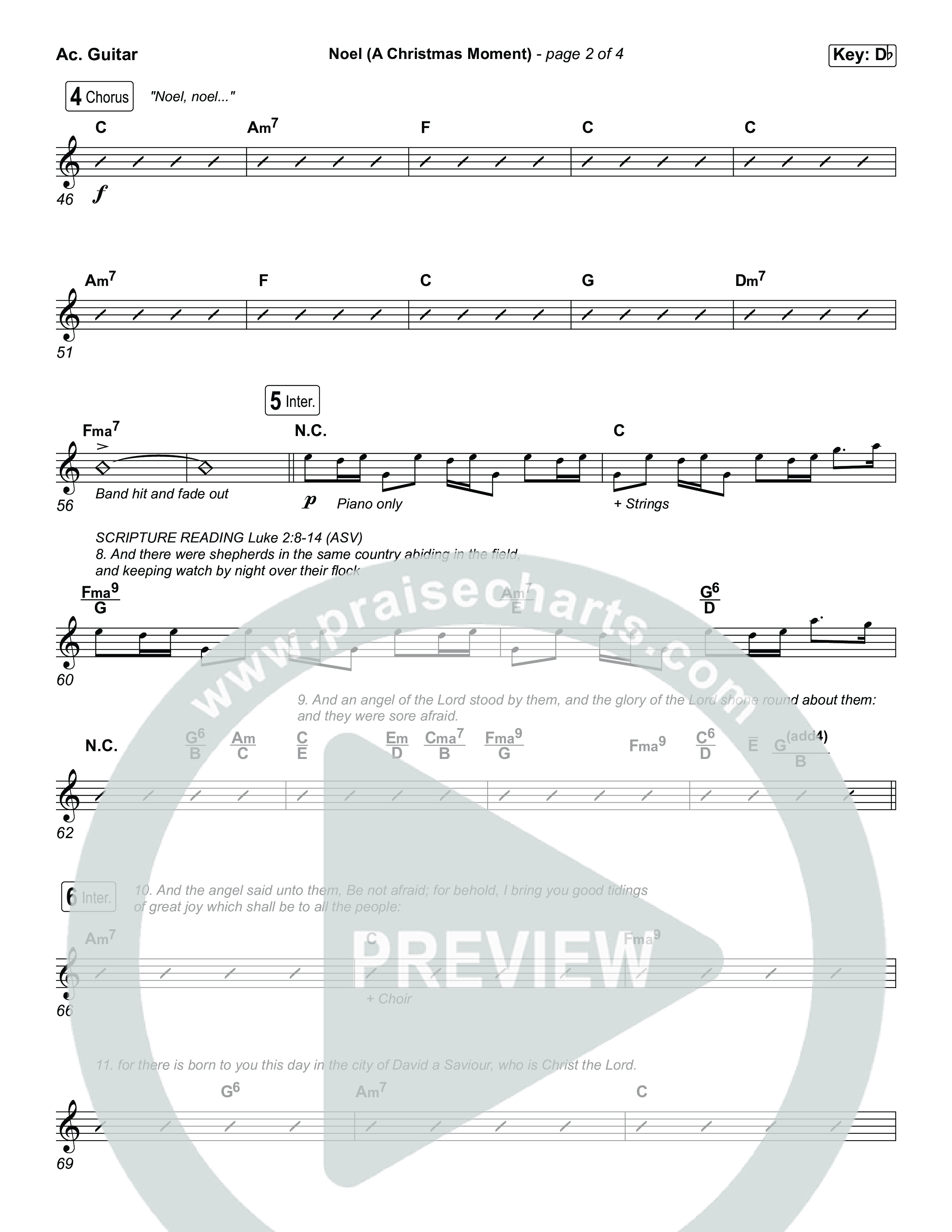 Noel (A Christmas Worship Moment) (Choral/SATB) Acoustic Guitar (Brooke Voland / Finley Voland / Arr. Travis Cottrell / Orch. Mason Brown)