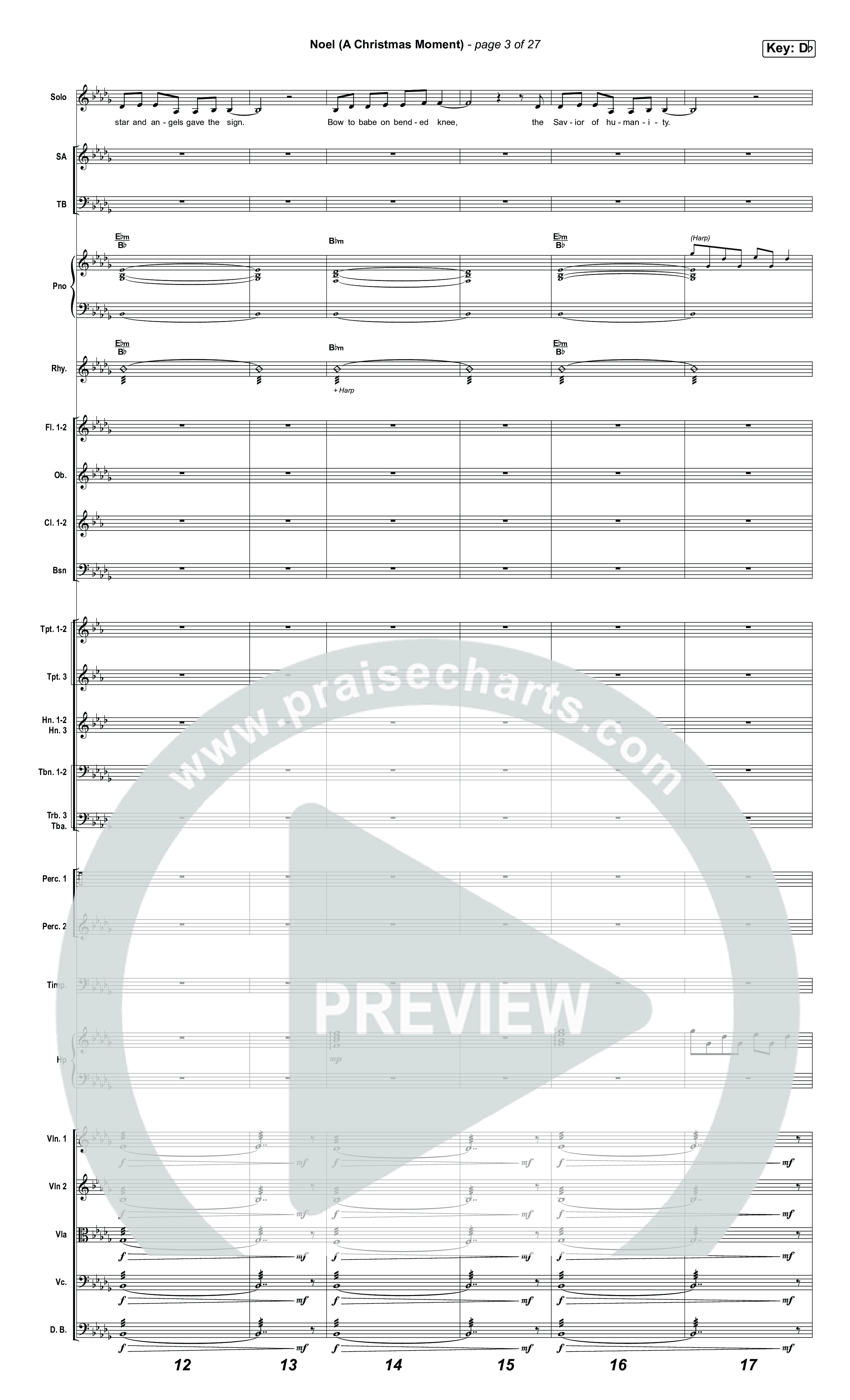 Noel (A Christmas Worship Moment) (Choral/SATB) Conductor's Score (Brooke Voland / Finley Voland / Arr. Travis Cottrell / Orch. Mason Brown)