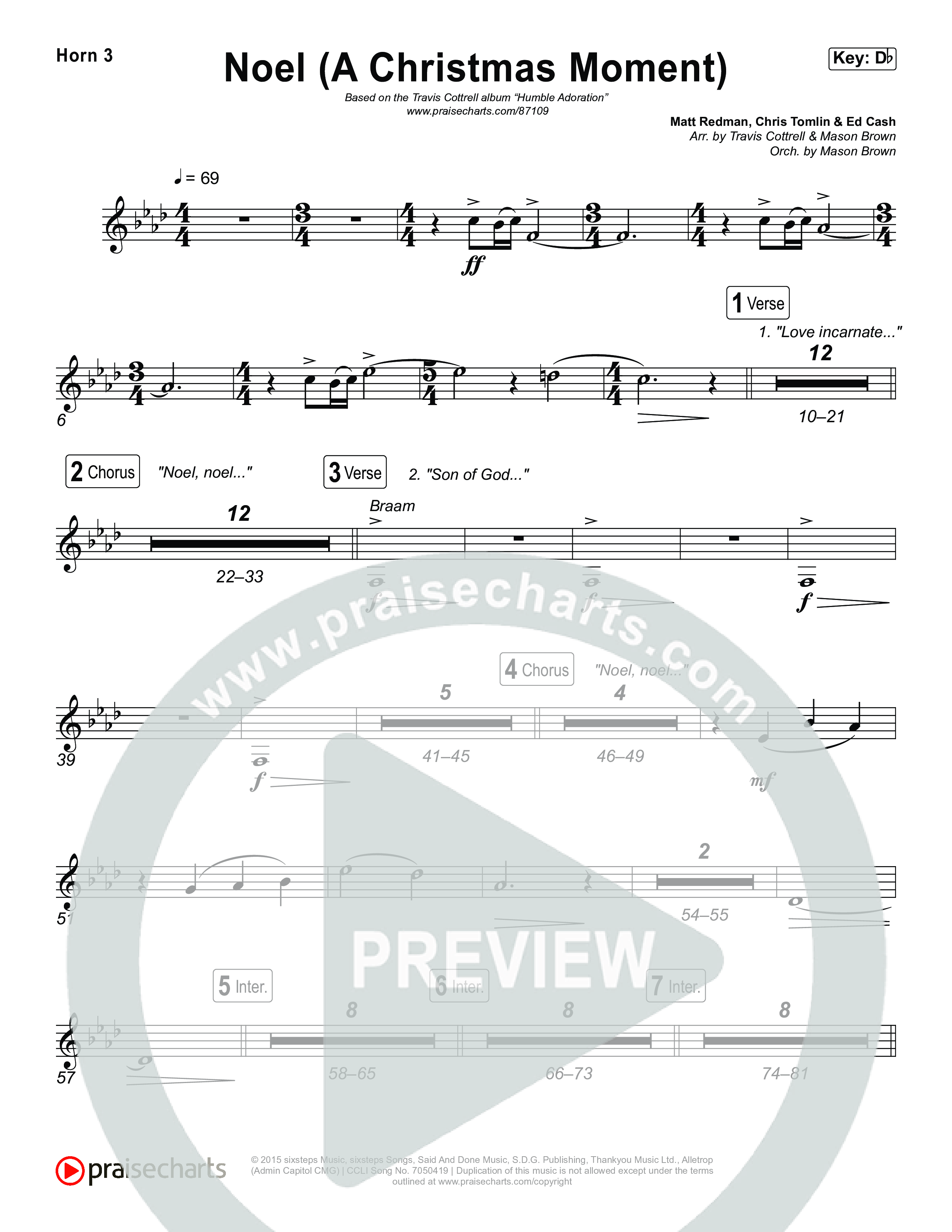 Noel (A Christmas Worship Moment) (Choral/SATB) Brass Pack (Brooke Voland / Finley Voland / Arr. Travis Cottrell / Orch. Mason Brown)