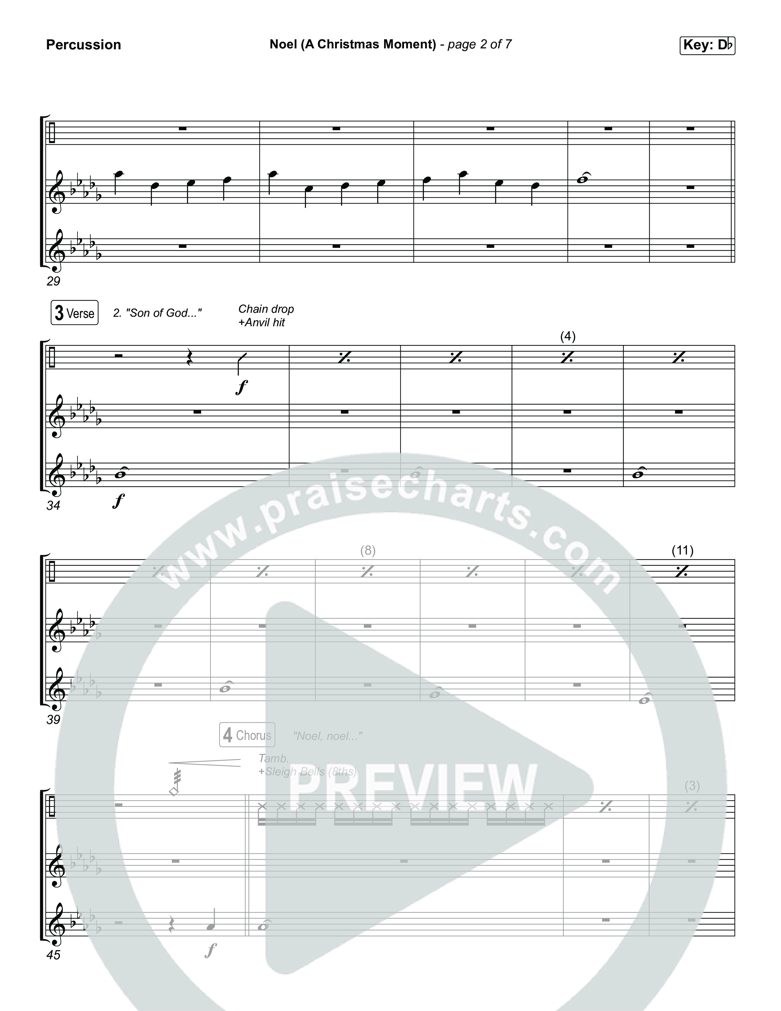 Noel (A Christmas Worship Moment) (Choral/SATB) Percussion (Brooke Voland / Finley Voland / Arr. Travis Cottrell / Orch. Mason Brown)
