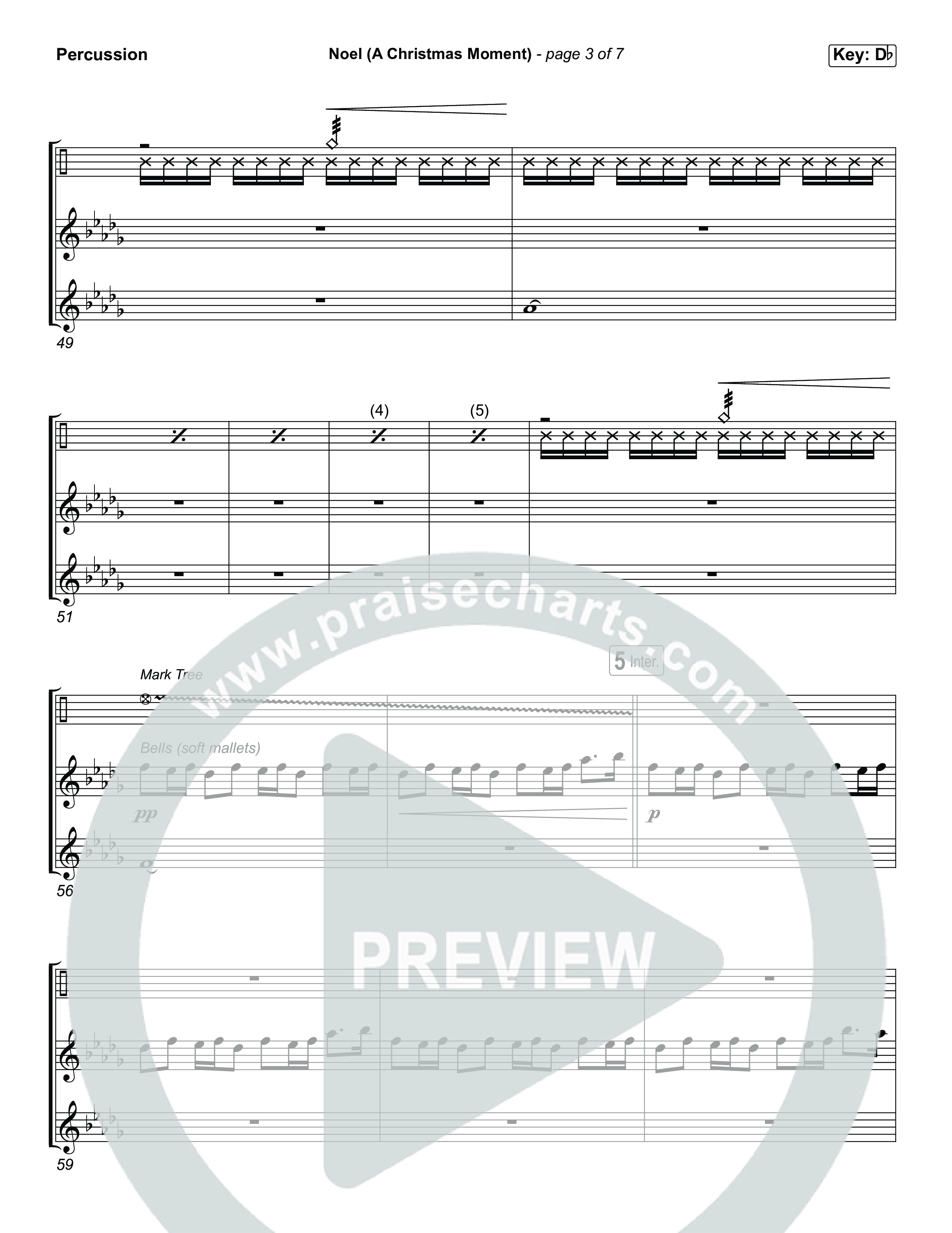 Noel (A Christmas Worship Moment) (Choral/SATB) Percussion (Brooke Voland / Finley Voland / Arr. Travis Cottrell / Orch. Mason Brown)