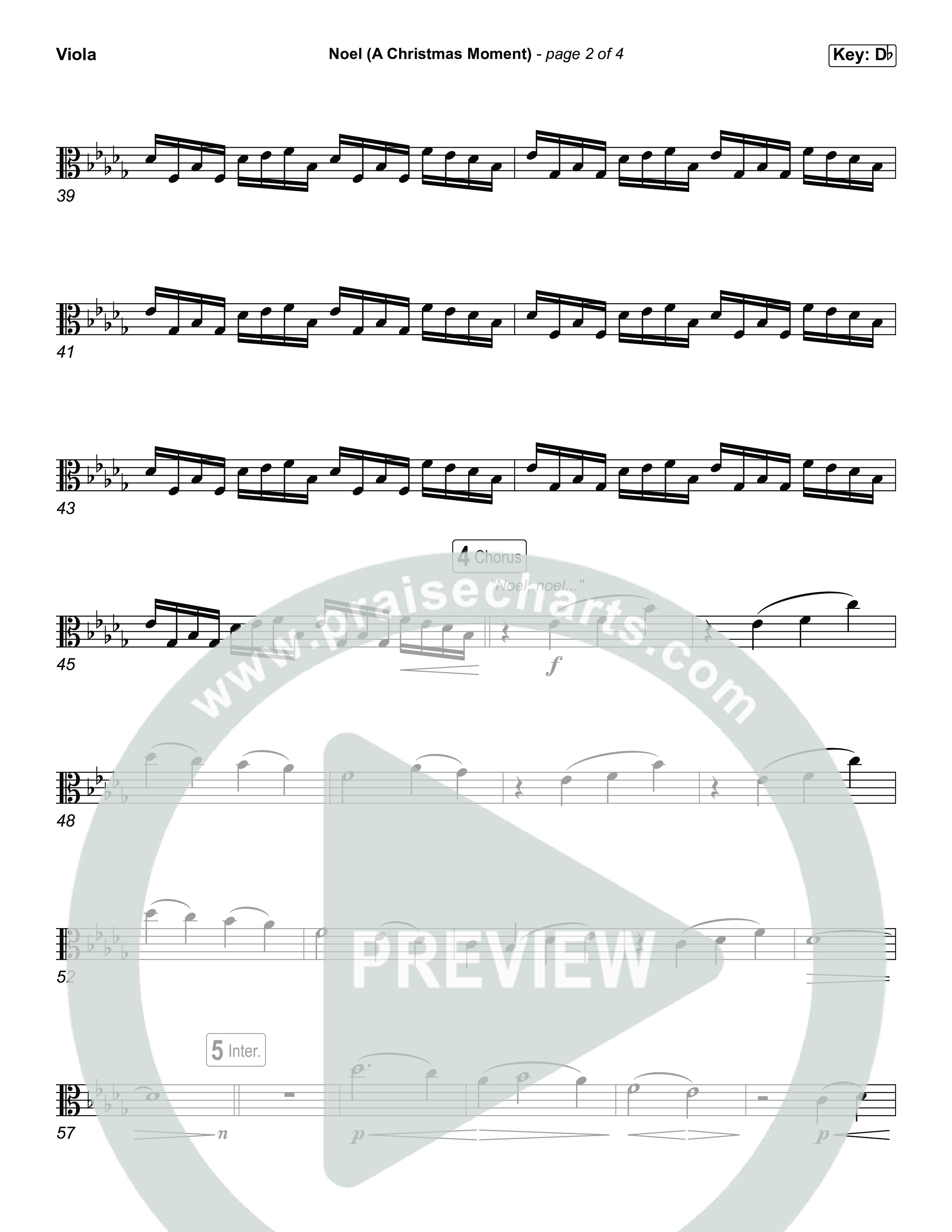 Noel (A Christmas Worship Moment) (Choral/SATB) Viola (Brooke Voland / Finley Voland / Arr. Travis Cottrell / Orch. Mason Brown)