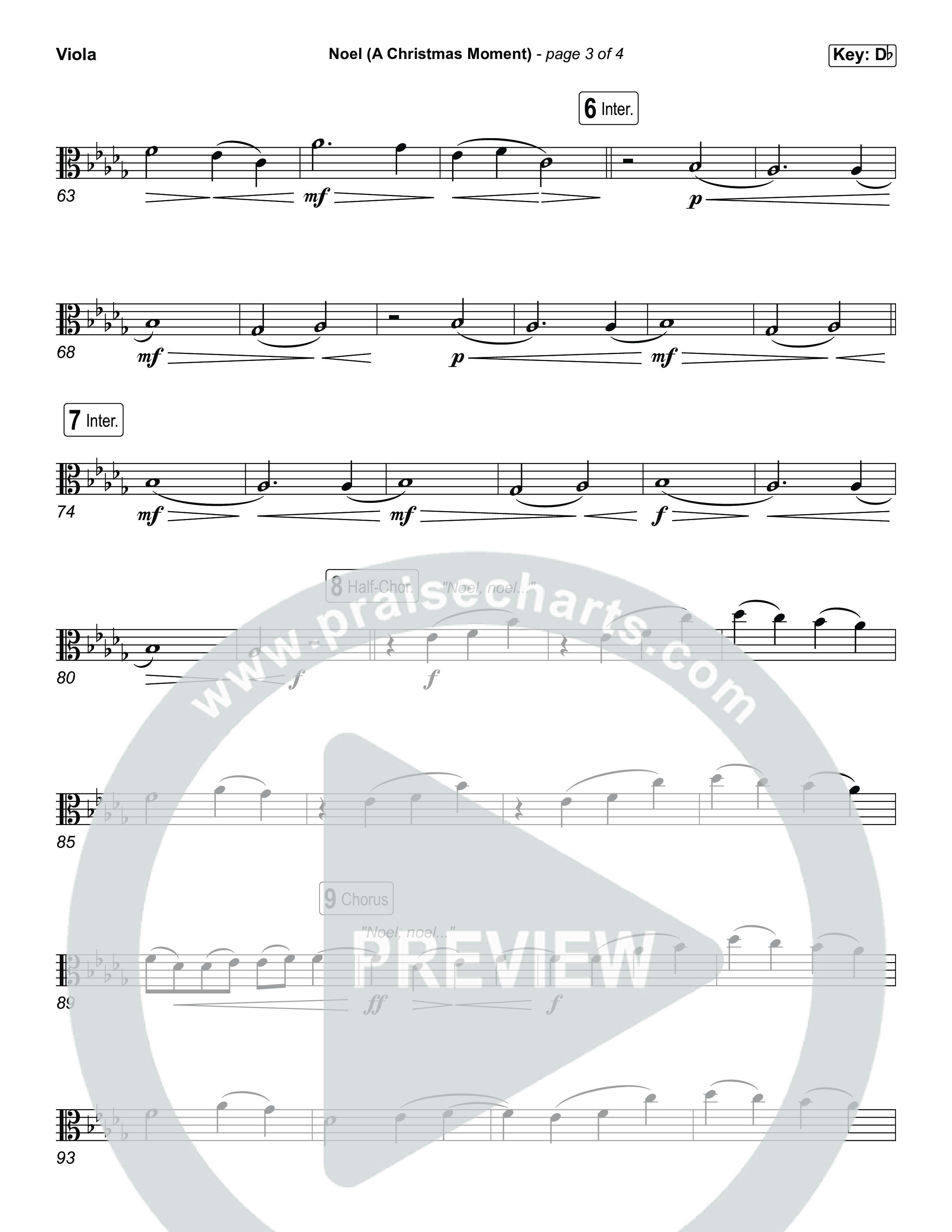 Noel (A Christmas Worship Moment) (Choral/SATB) Viola (Brooke Voland / Finley Voland / Arr. Travis Cottrell / Orch. Mason Brown)