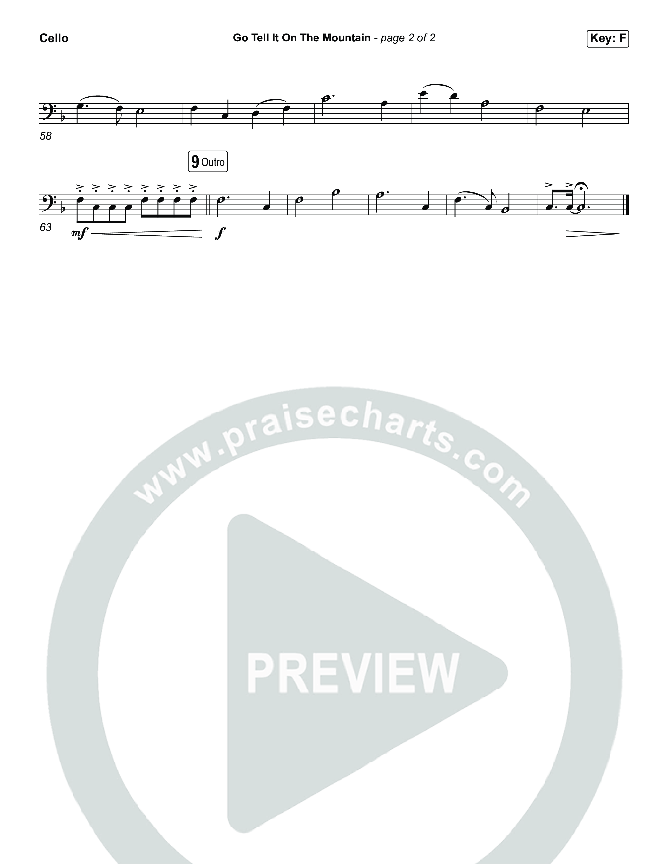 Go Tell It On The Mountain (Choral/SATB) Cello (Travis Cottrell / Arr. Mason Brown / Orch. Daniel Galbraith)