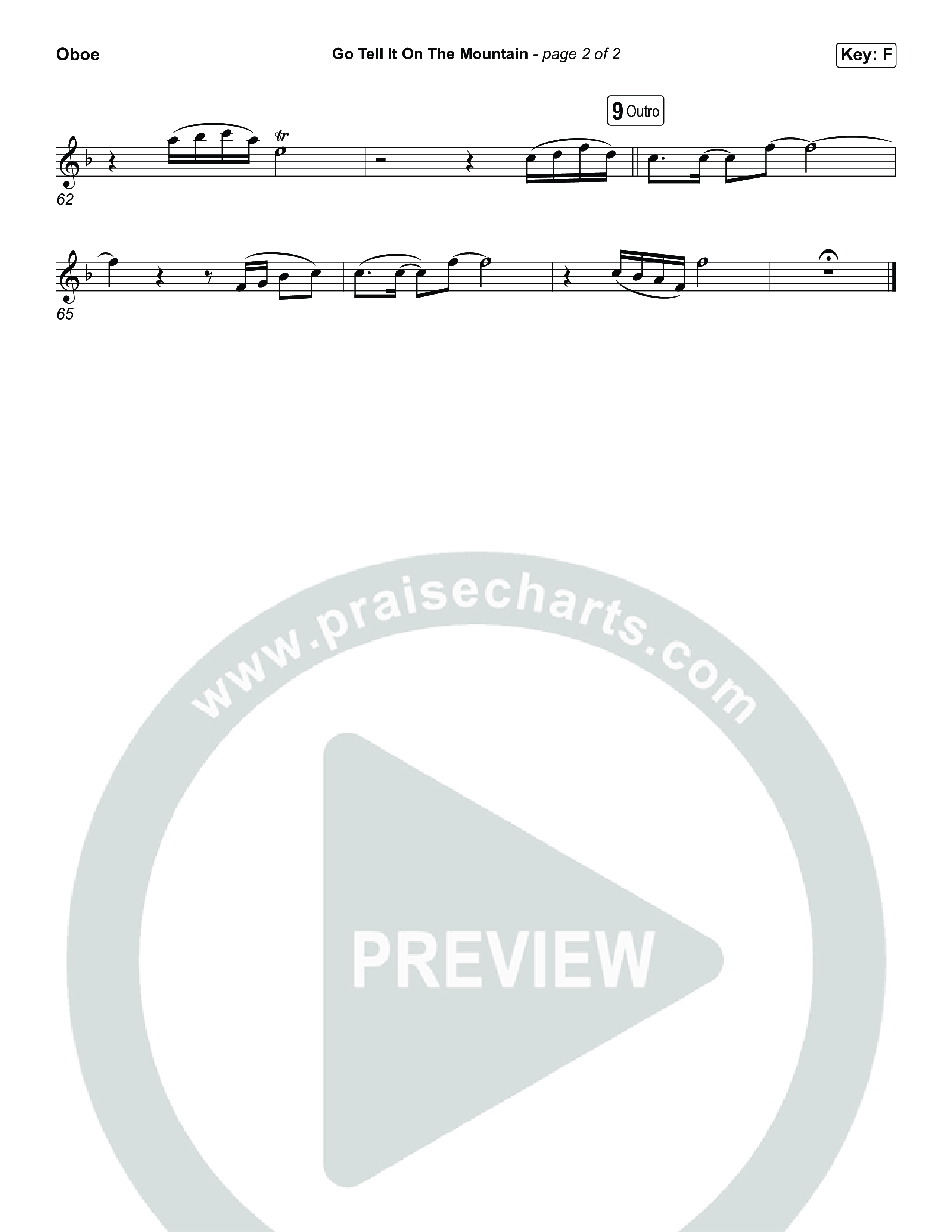 Go Tell It On The Mountain (Choral/SATB) Oboe (Travis Cottrell / Arr. Mason Brown / Orch. Daniel Galbraith)