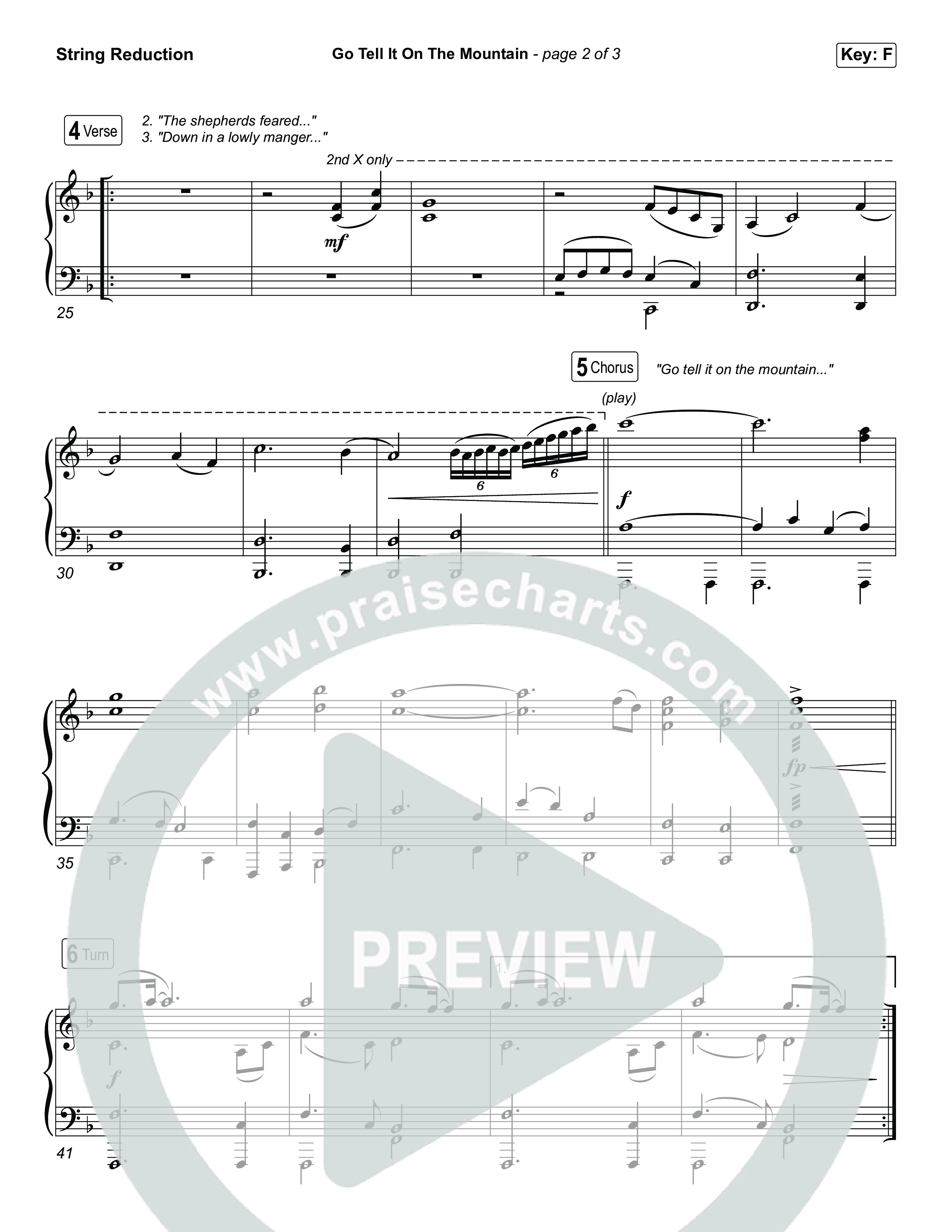 Go Tell It On The Mountain (Choral/SATB) String Reduction (Travis Cottrell / Arr. Mason Brown / Orch. Daniel Galbraith)