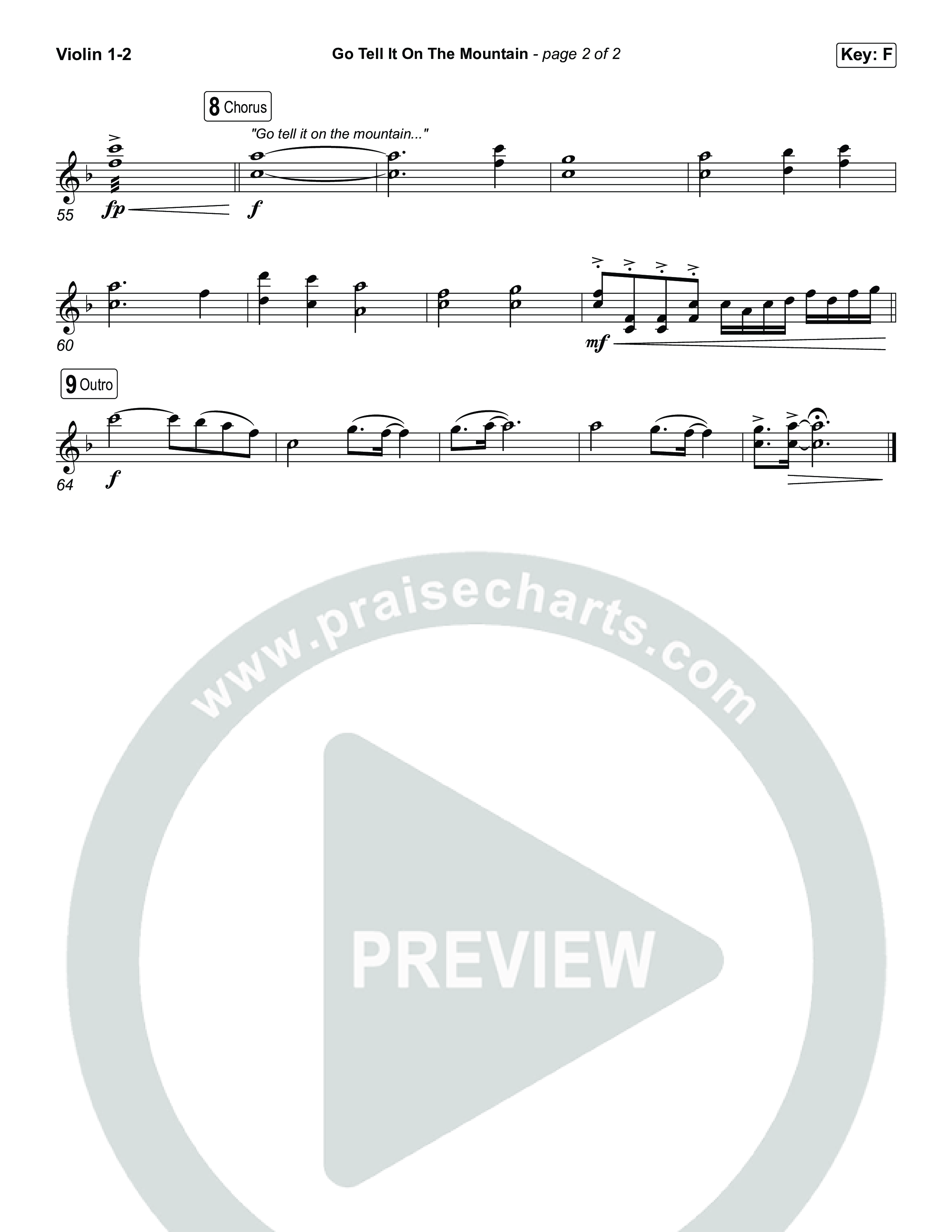 Go Tell It On The Mountain (Choral/SATB) String Pack (Travis Cottrell / Arr. Mason Brown / Orch. Daniel Galbraith)