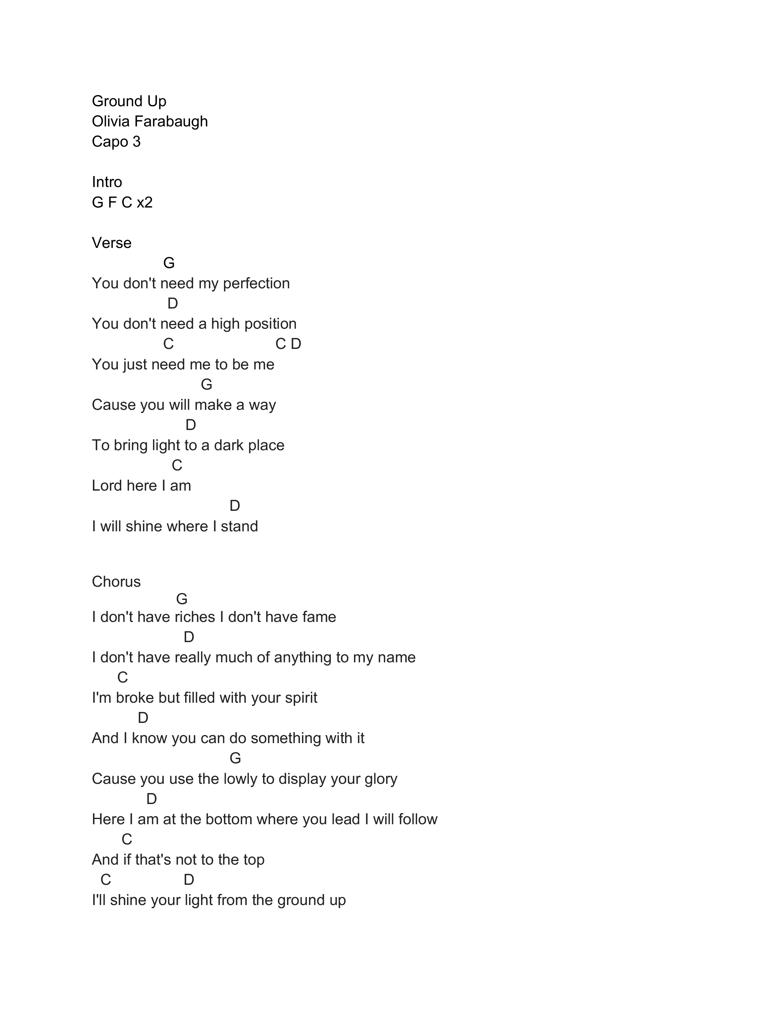 Ground Up Chord Chart (Olivia Farabaugh)