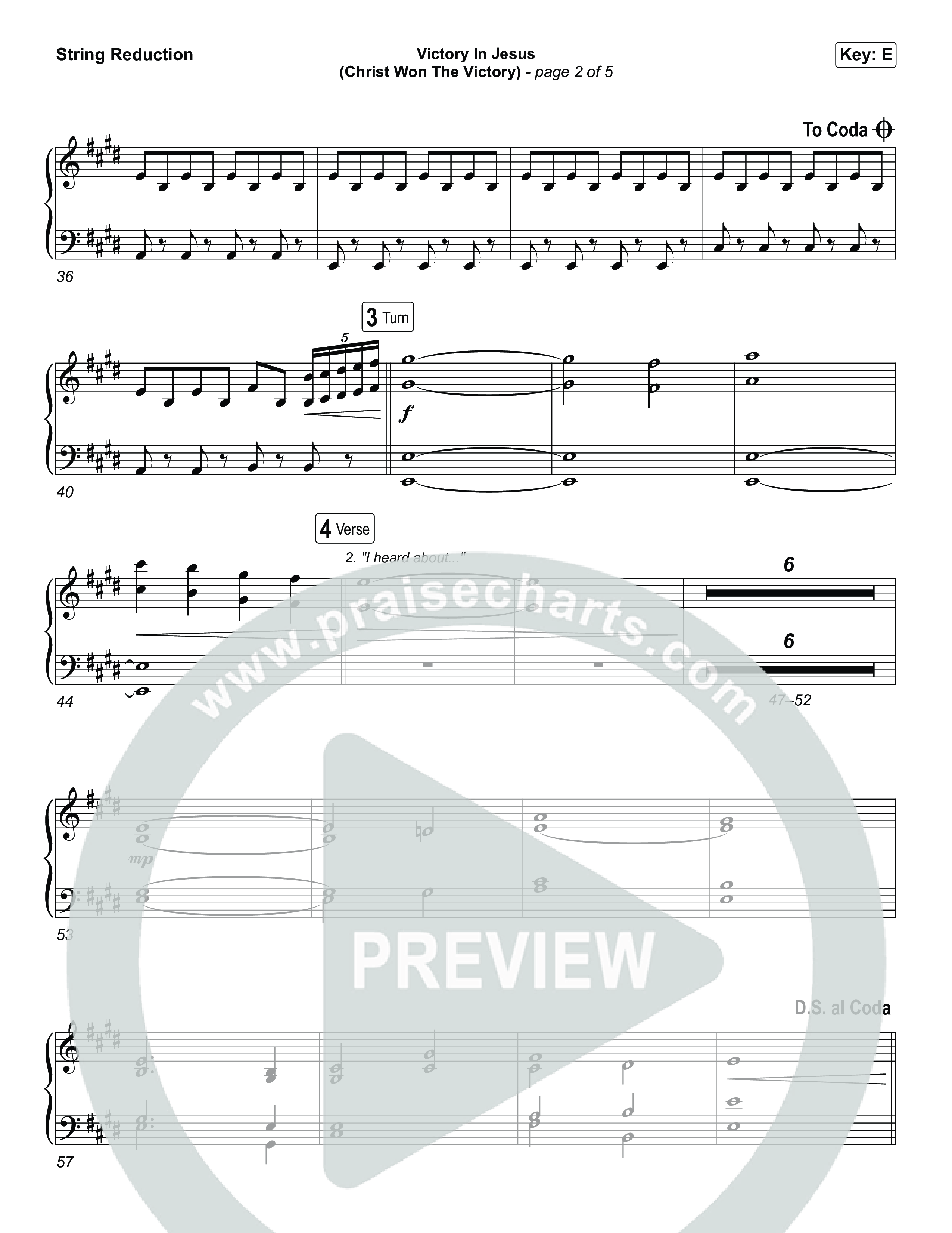 Victory In Jesus (Christ Won The Victory) (Choral/SATB) String Reduction (Travis Cottrell / Arr. Mason Brown)