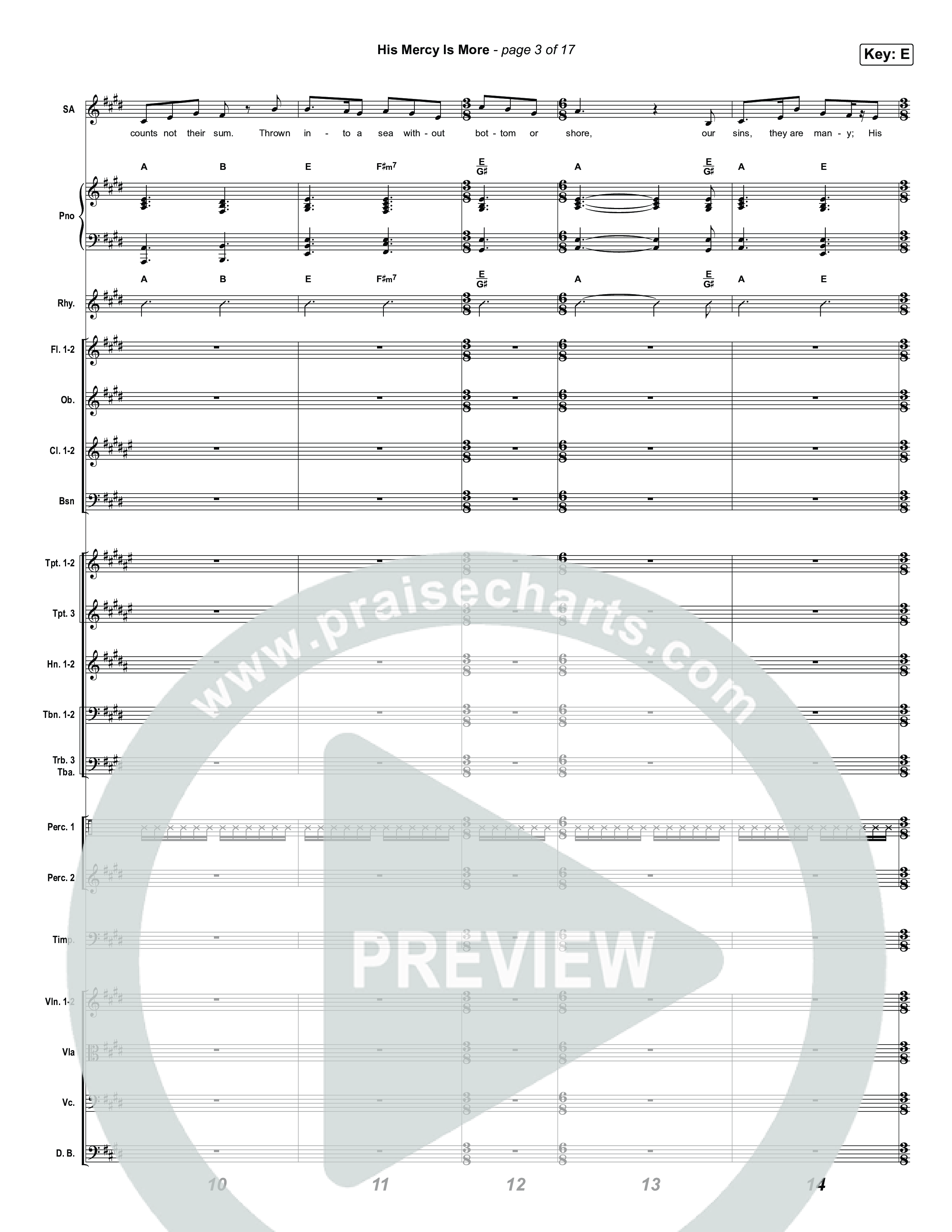 His Mercy Is More (Choral/SATB) Conductor's Score (Travis Cottrell / Arr. Mason Brown / Orch. Travis Patton)