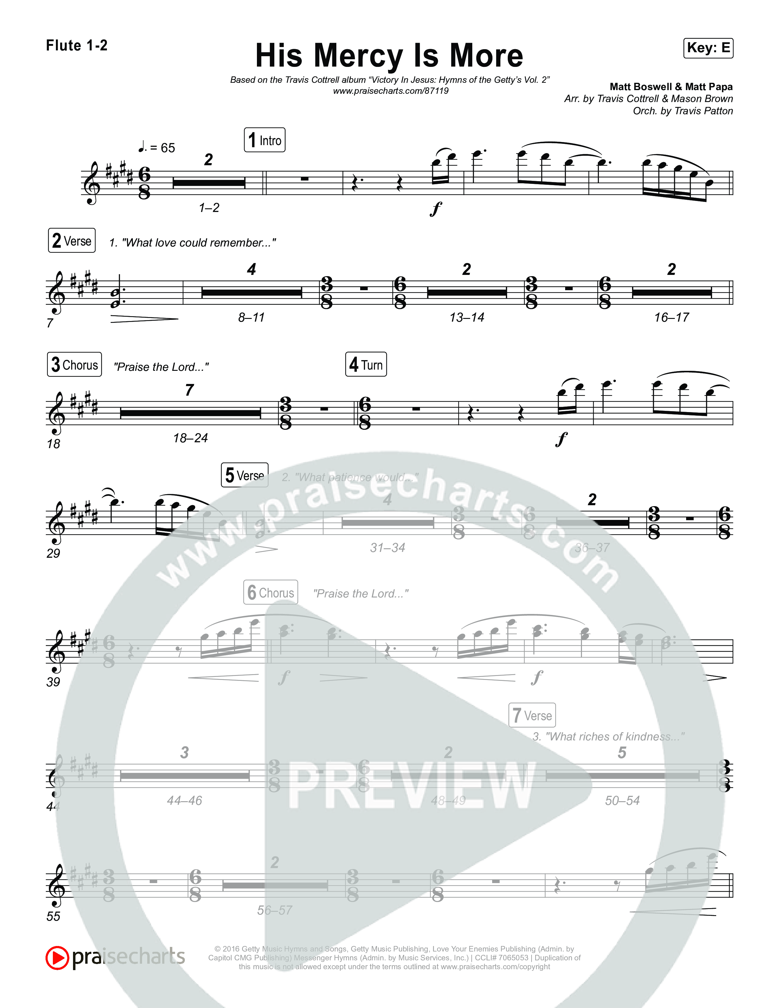His Mercy Is More (Choral/SATB) Wind Pack (Travis Cottrell / Arr. Mason Brown / Orch. Travis Patton)