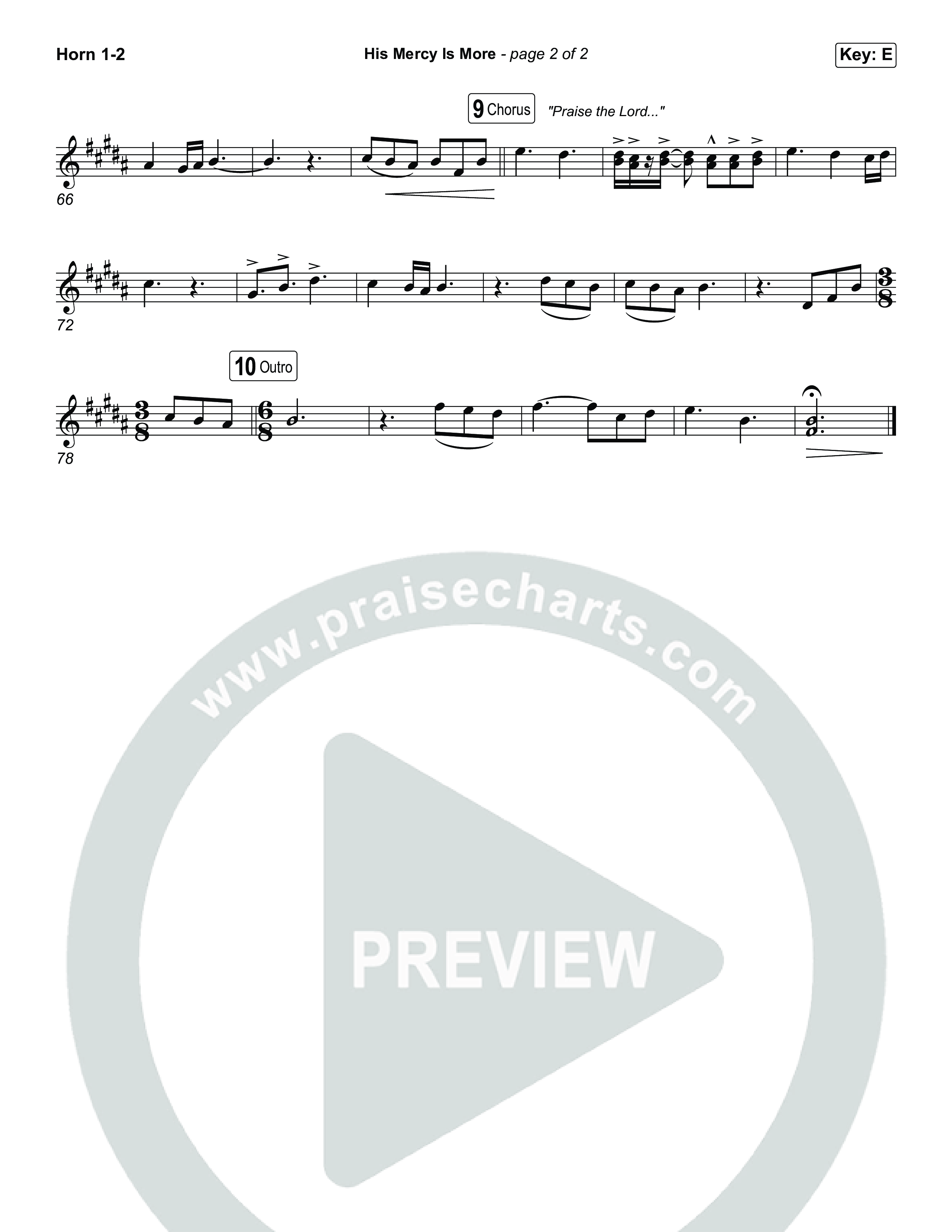 His Mercy Is More (Choral/SATB) Brass Pack (Travis Cottrell / Arr. Mason Brown / Orch. Travis Patton)