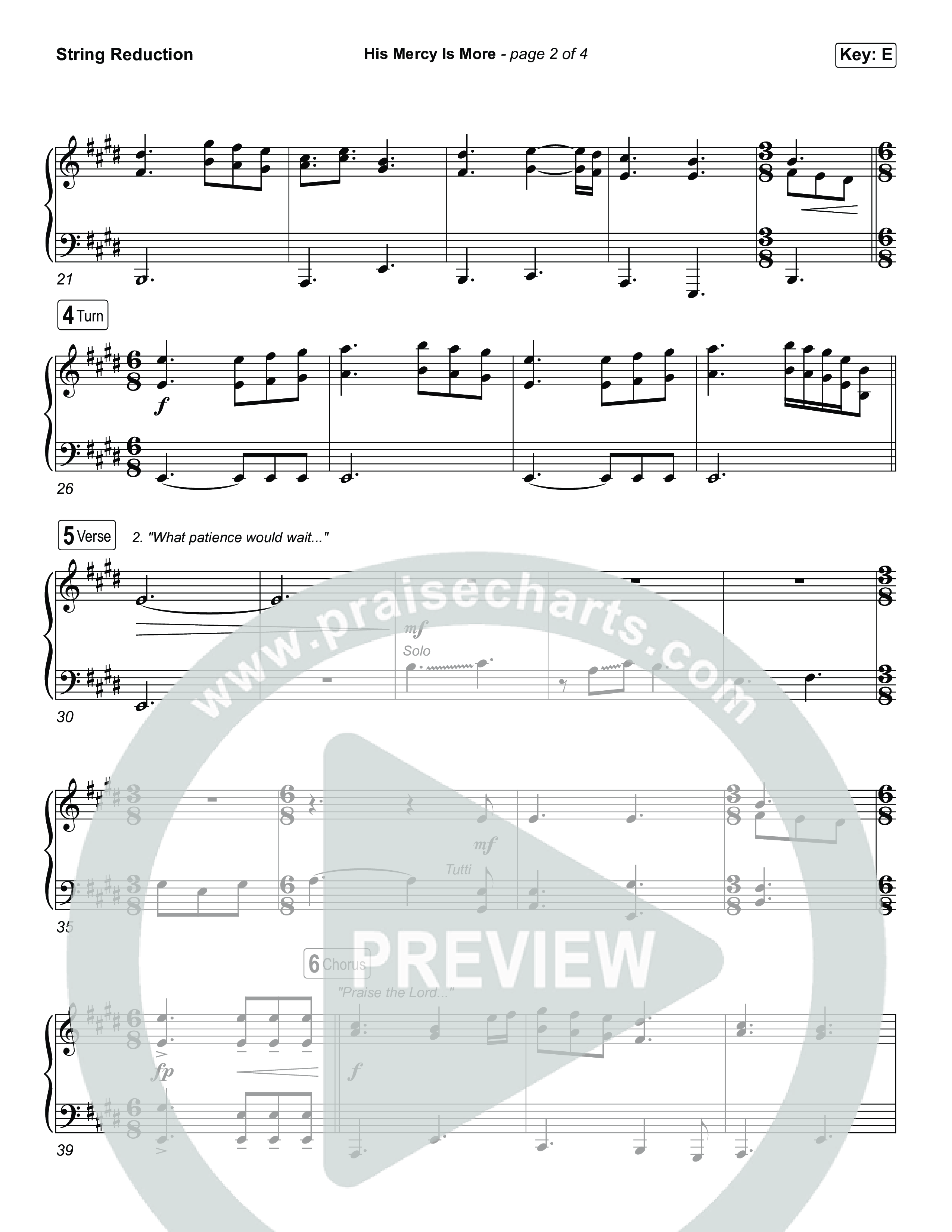 His Mercy Is More (Choral/SATB) String Reduction (Travis Cottrell / Arr. Mason Brown / Orch. Travis Patton)