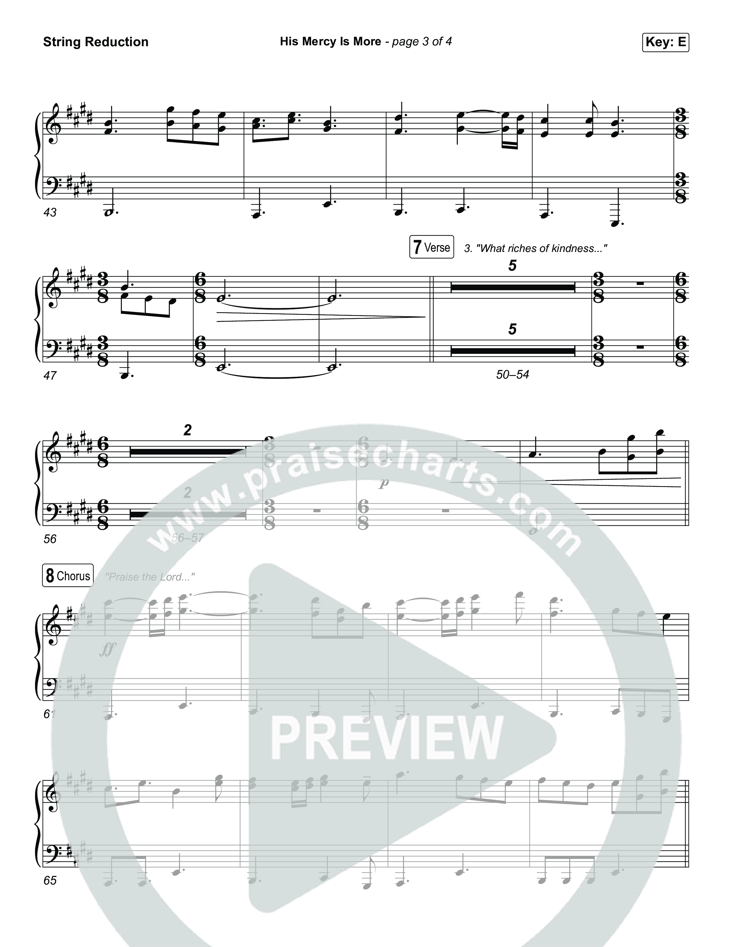 His Mercy Is More (Choral/SATB) String Reduction (Travis Cottrell / Arr. Mason Brown / Orch. Travis Patton)