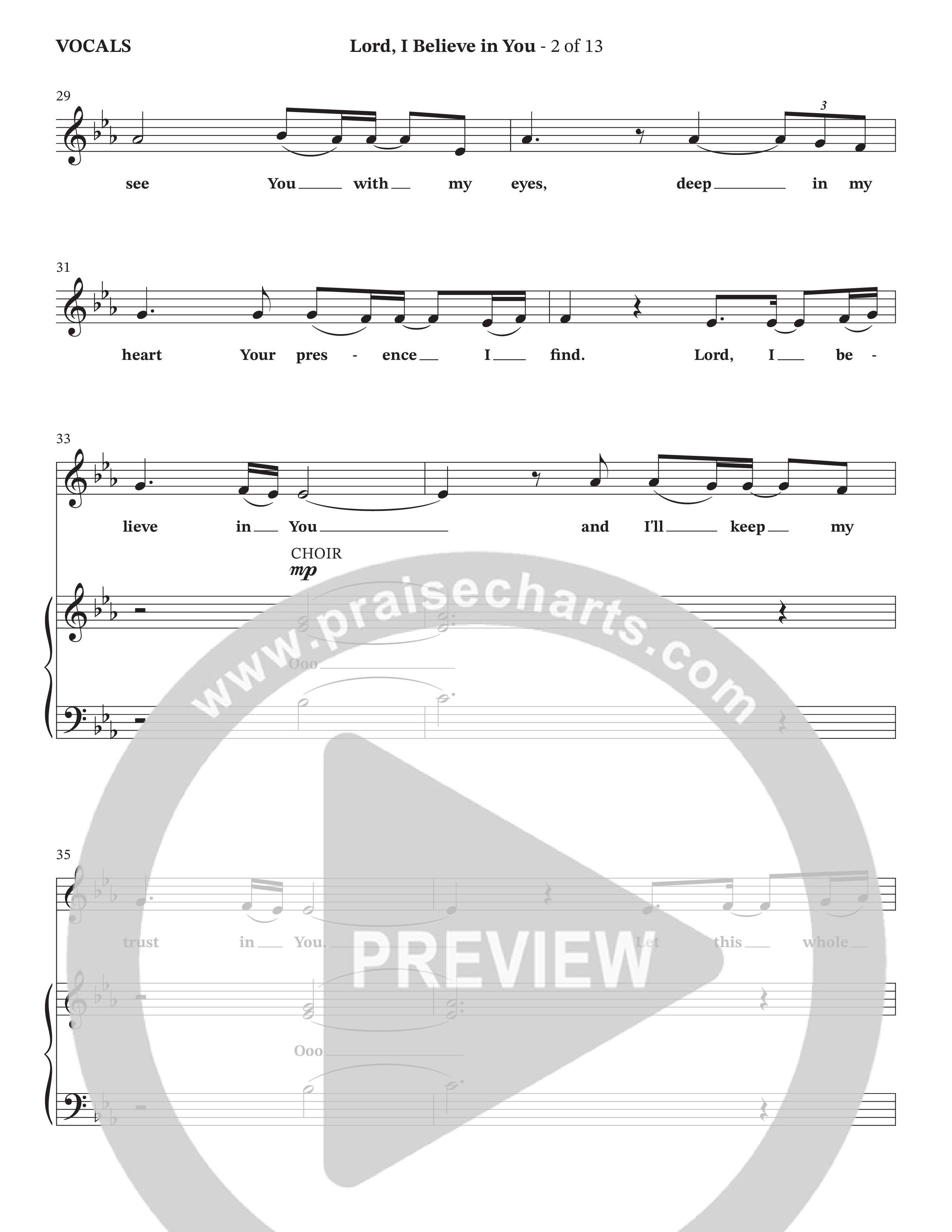 Lord I Believe In You (Choral Anthem SATB) Choir Sheet (SATB) (The Brooklyn Tabernacle Choir / Arr. Carol Cymbala / Orch. Lari Goss)