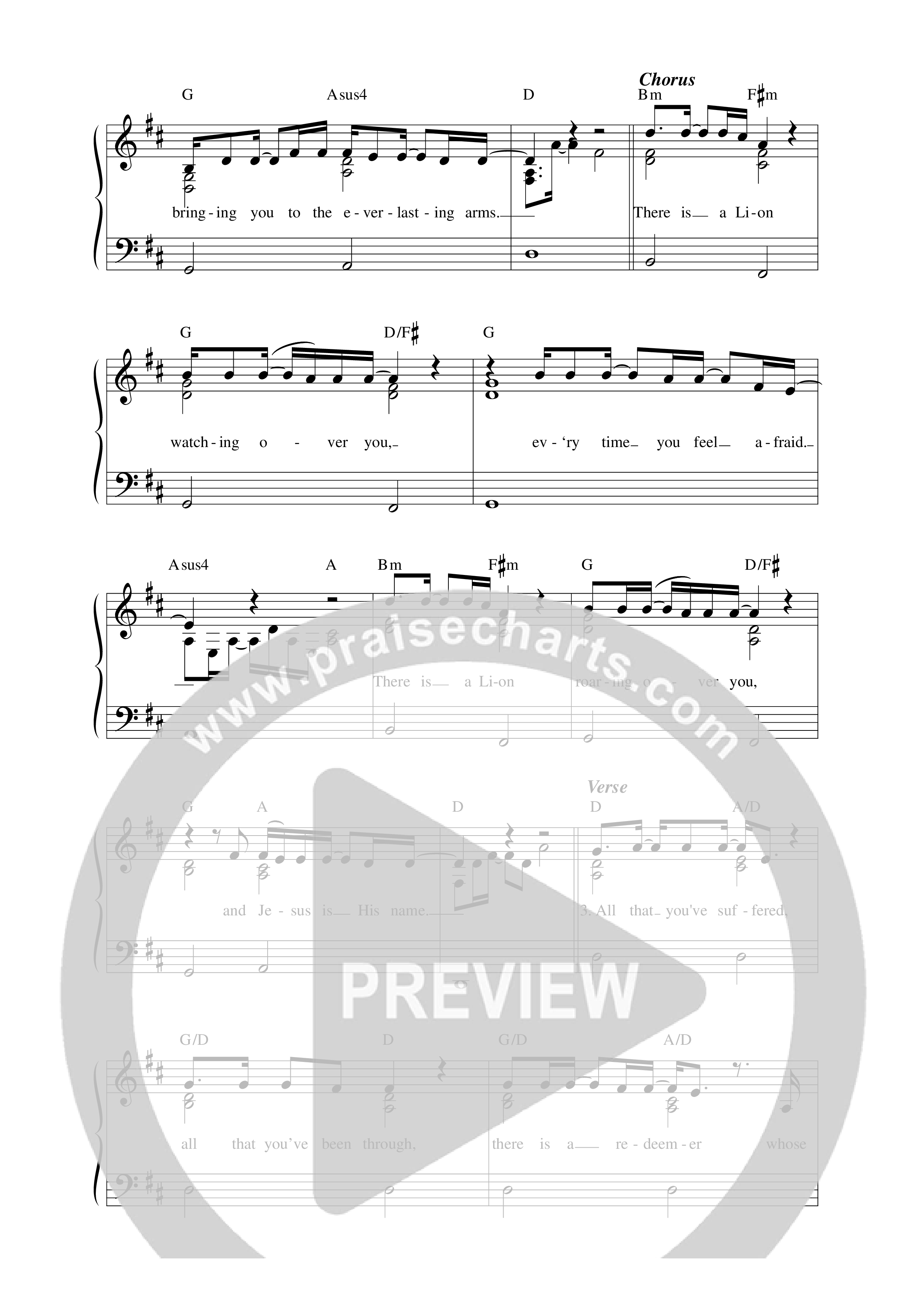 There Is A Lion Lead Sheet Melody (Songs From The Soil / Marc James)