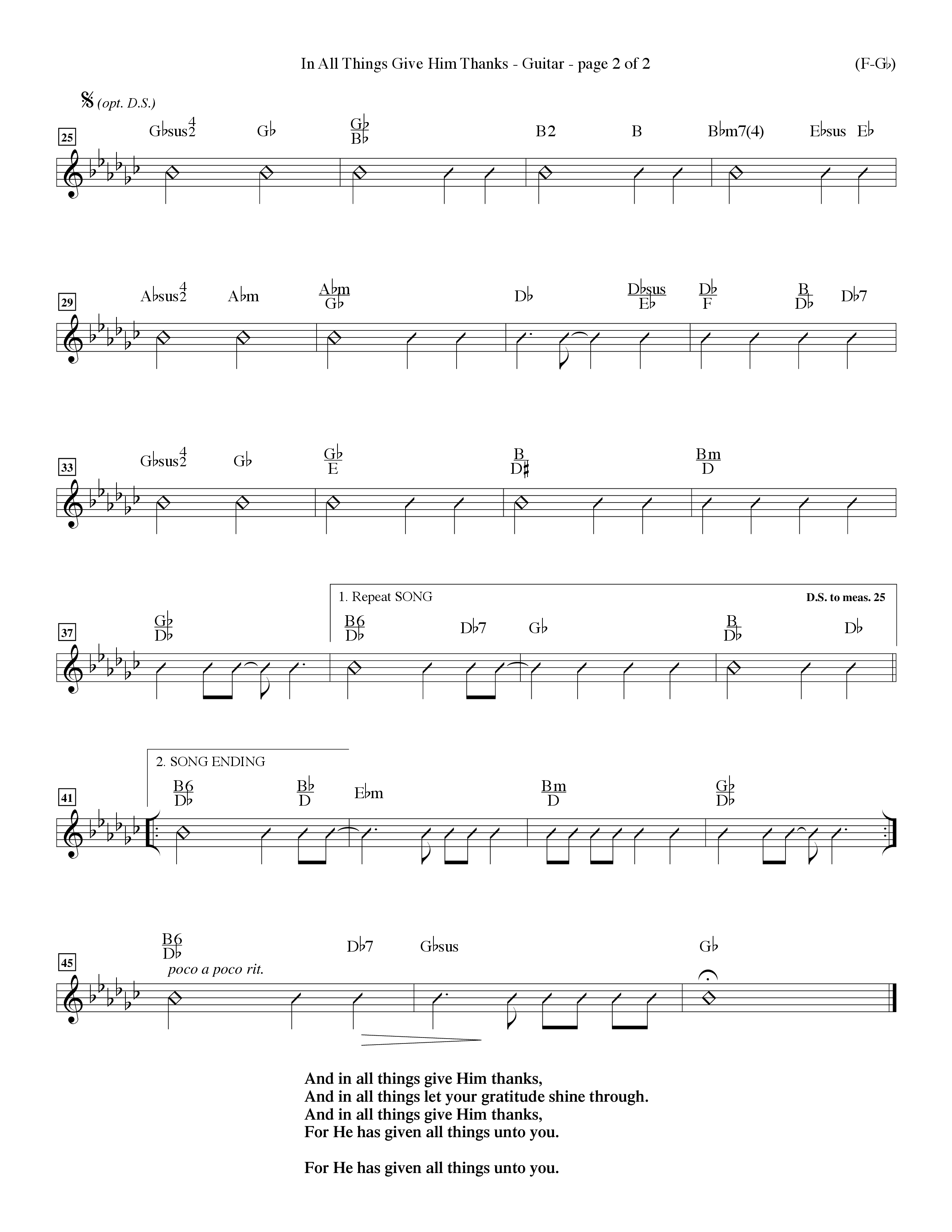 In All Things Give Him Thanks Acoustic Guitar (Word Music Choral / Orch. Keith Christopher / Orch. Wayne Yankie)