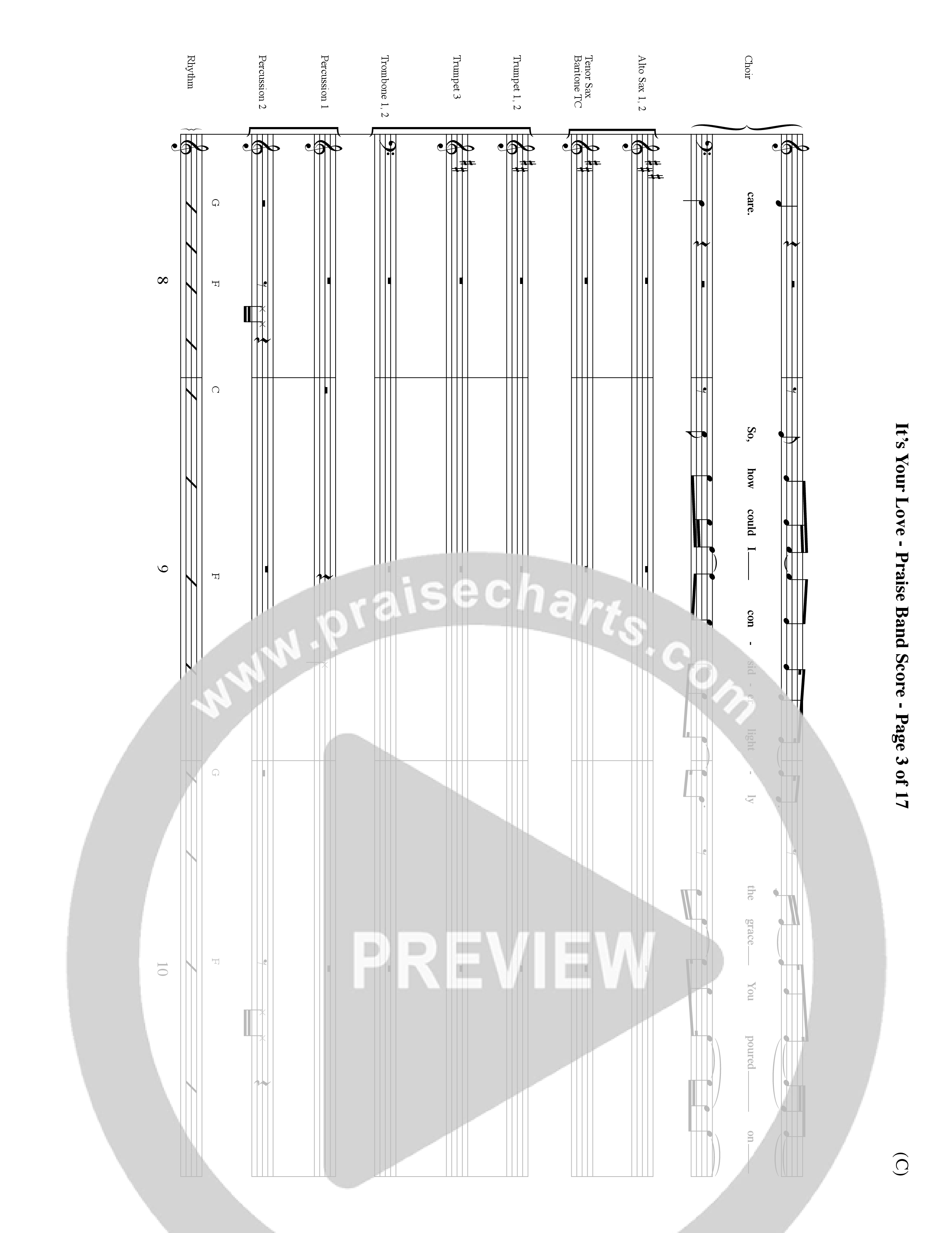 It's Your Love (Choral Anthem SATB) PraiseBand (incl. Brass) (Word Music Choral / Orch. Lee Marcum)