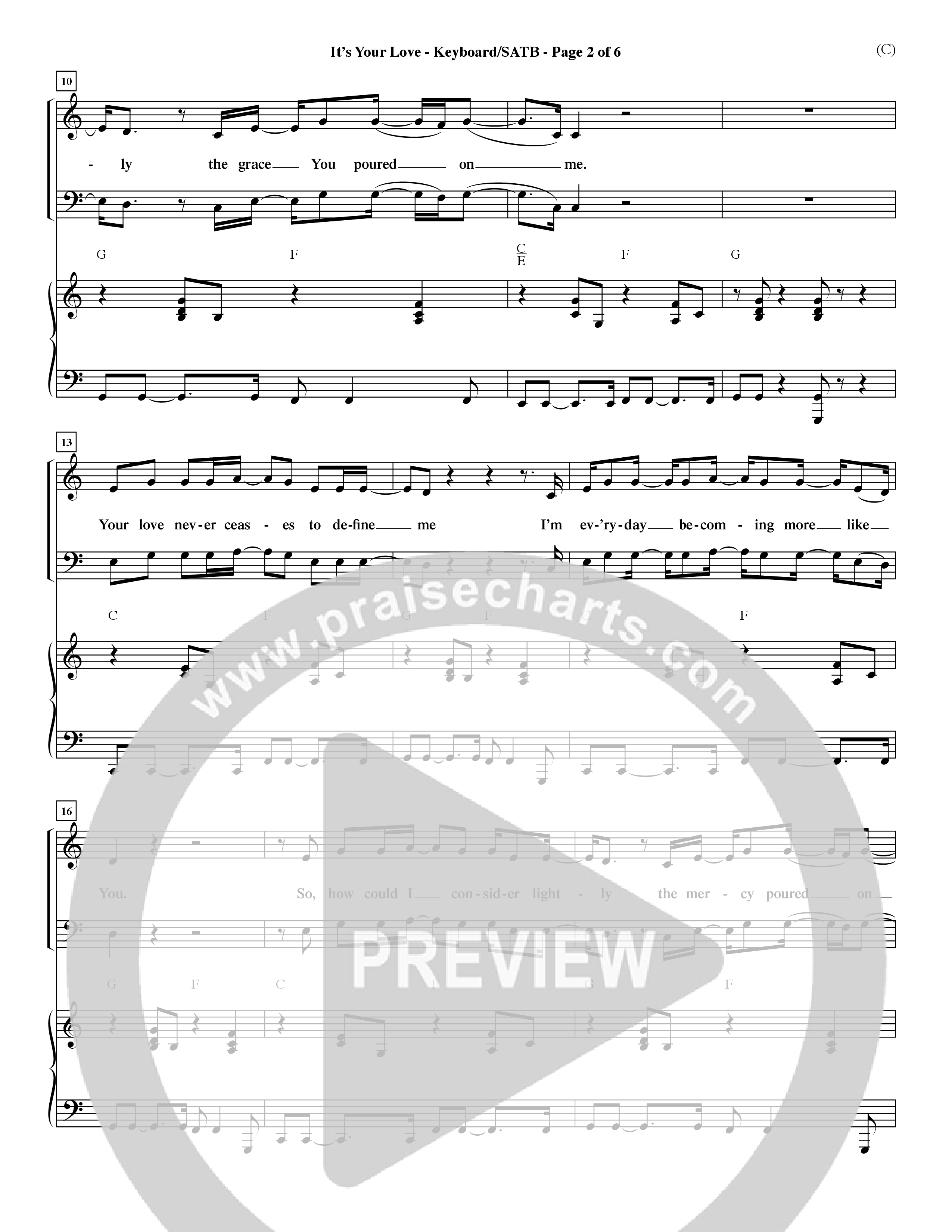 It's Your Love (Choral Anthem SATB) Keyboard/Vocal (SATB) (Word Music Choral / Orch. Lee Marcum)
