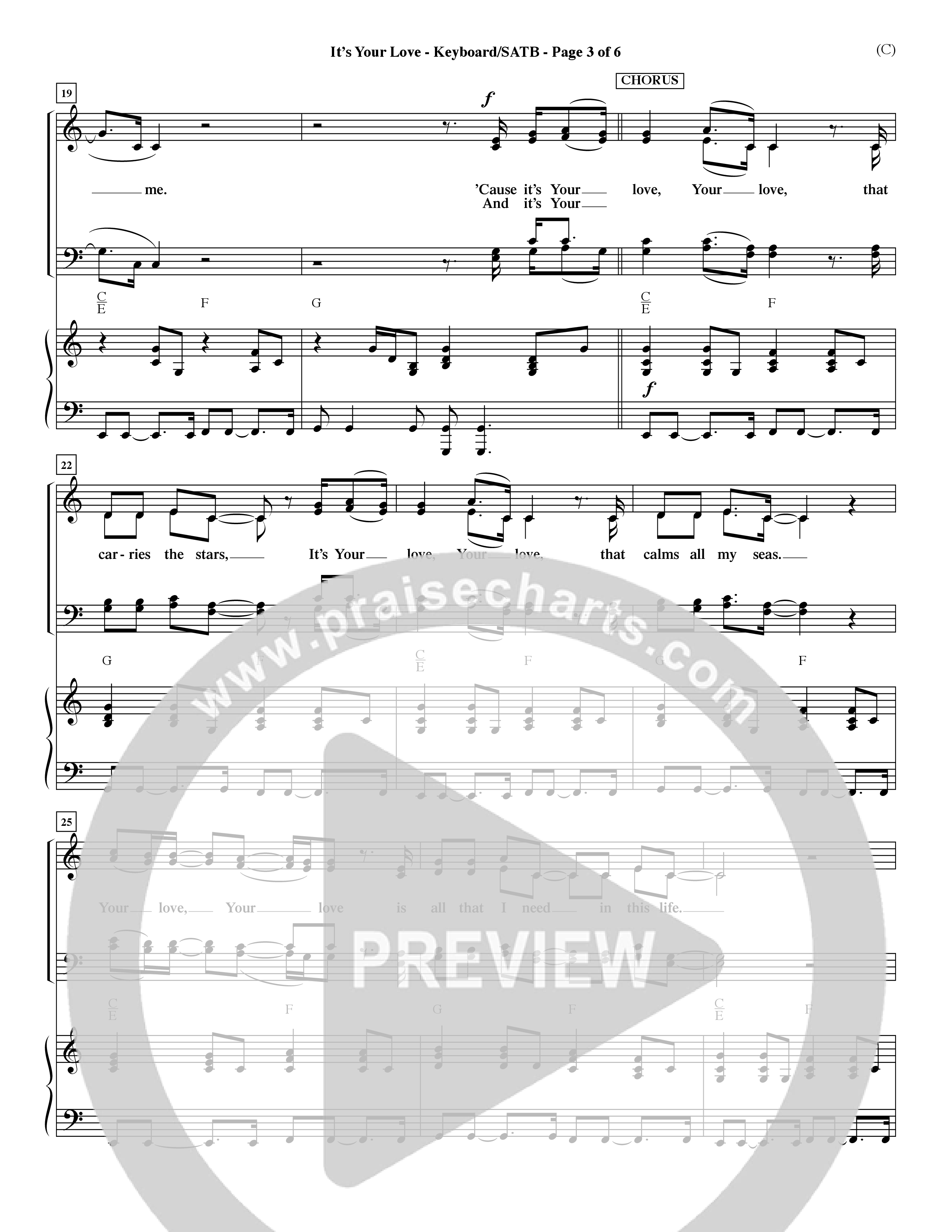 It's Your Love (Choral Anthem SATB) Keyboard/Vocal (SATB) (Word Music Choral / Orch. Lee Marcum)