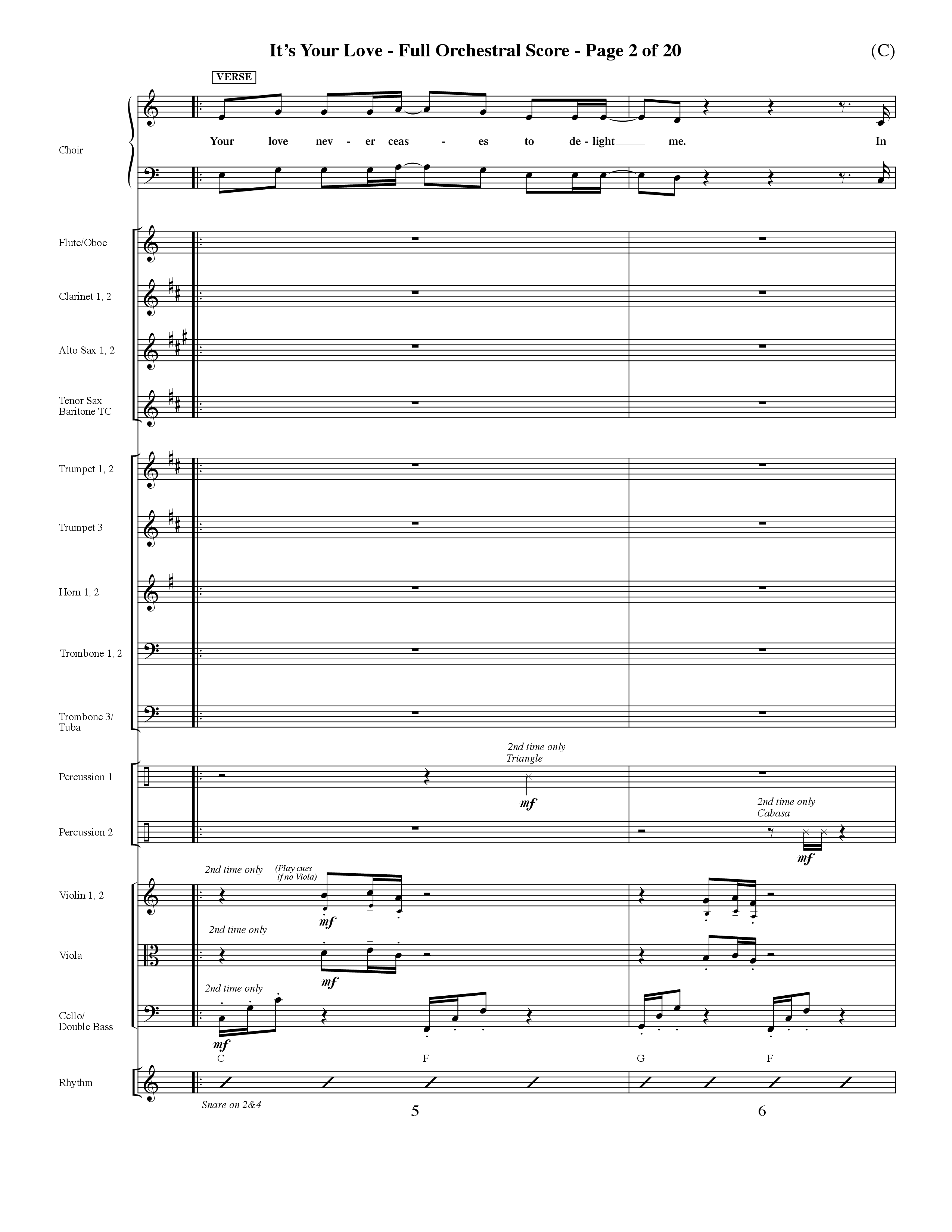 It's Your Love (Choral Anthem SATB) Conductor's Score (Word Music Choral / Orch. Lee Marcum)