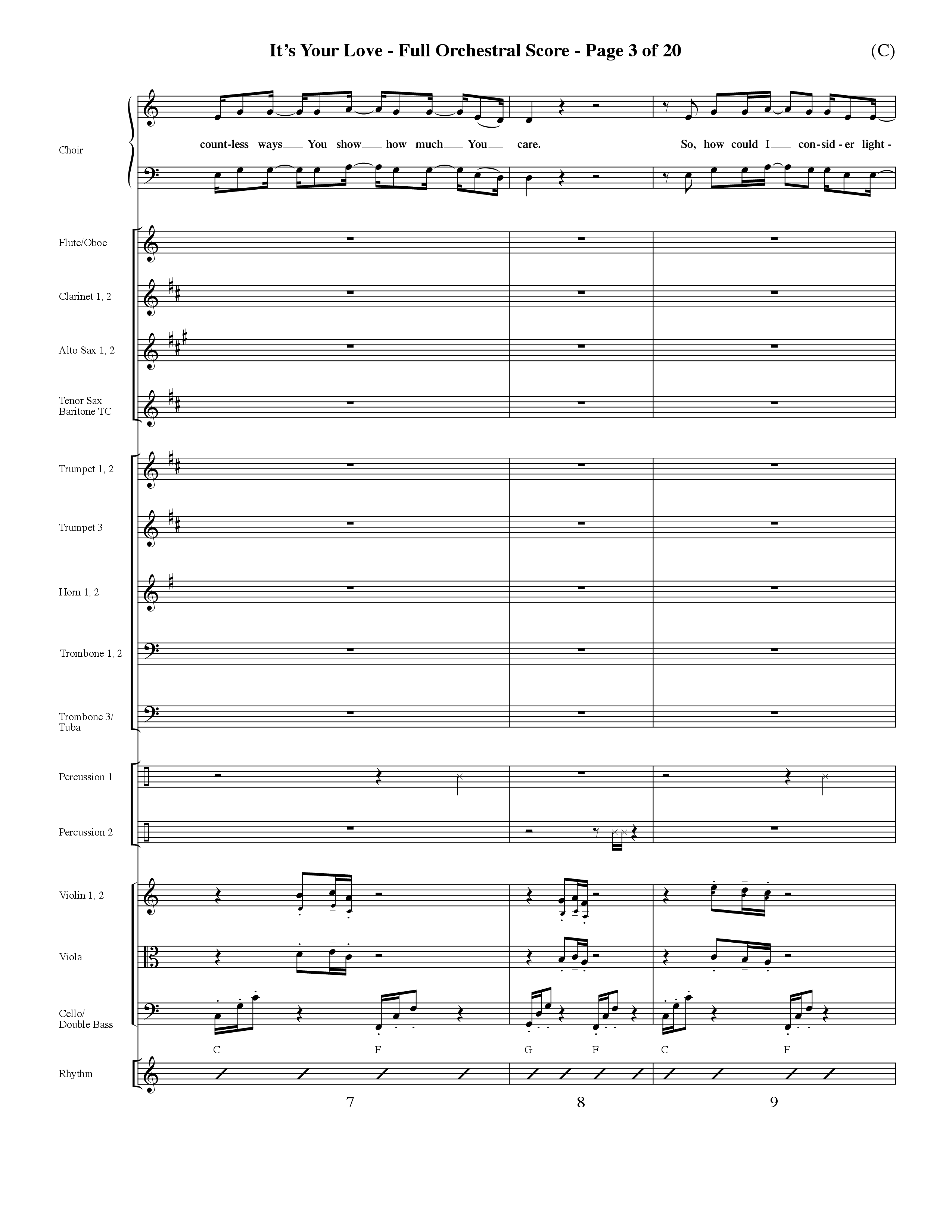 It's Your Love (Choral Anthem SATB) Conductor's Score (Word Music Choral / Orch. Lee Marcum)