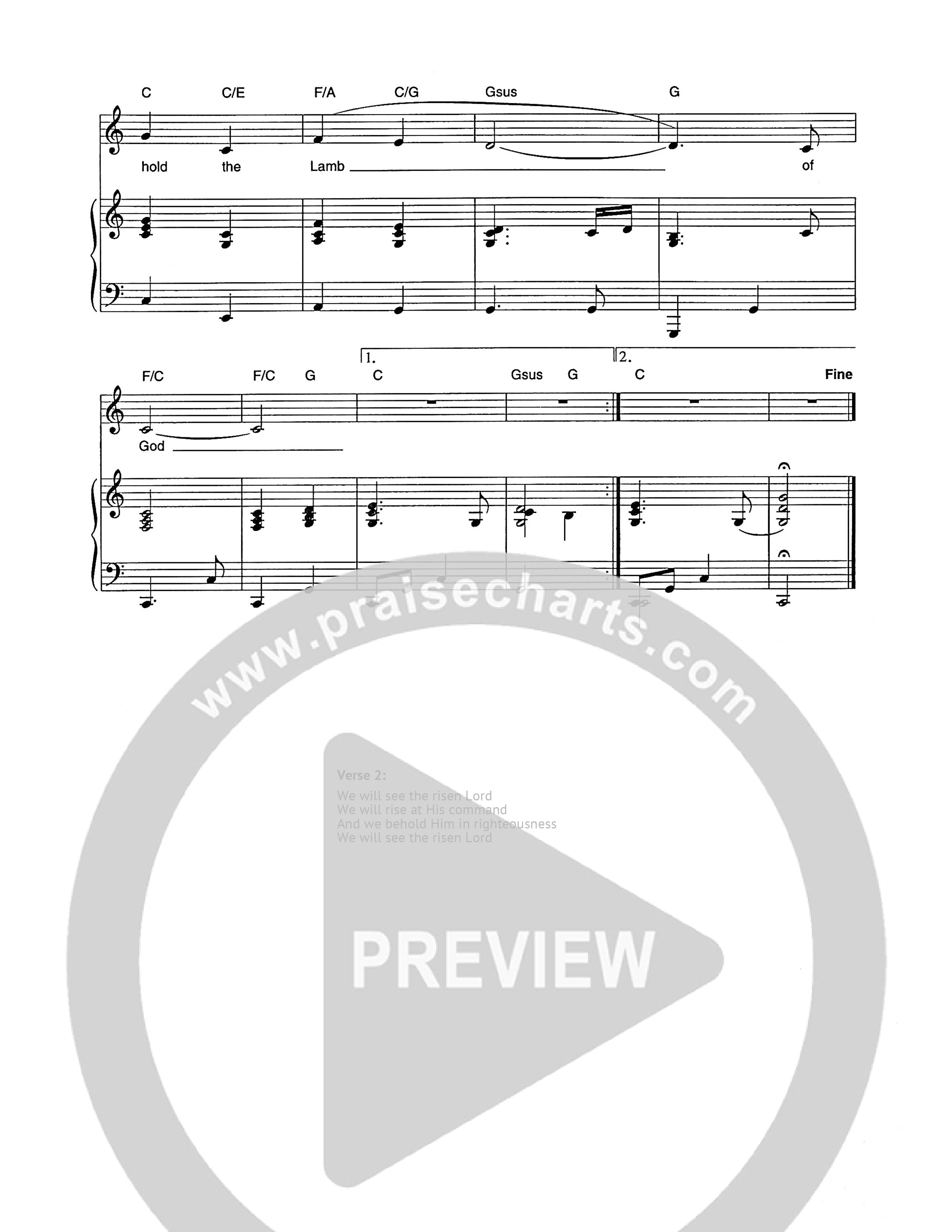 Behold The Lamb Of God Piano/Melody (Geoff Bullock)