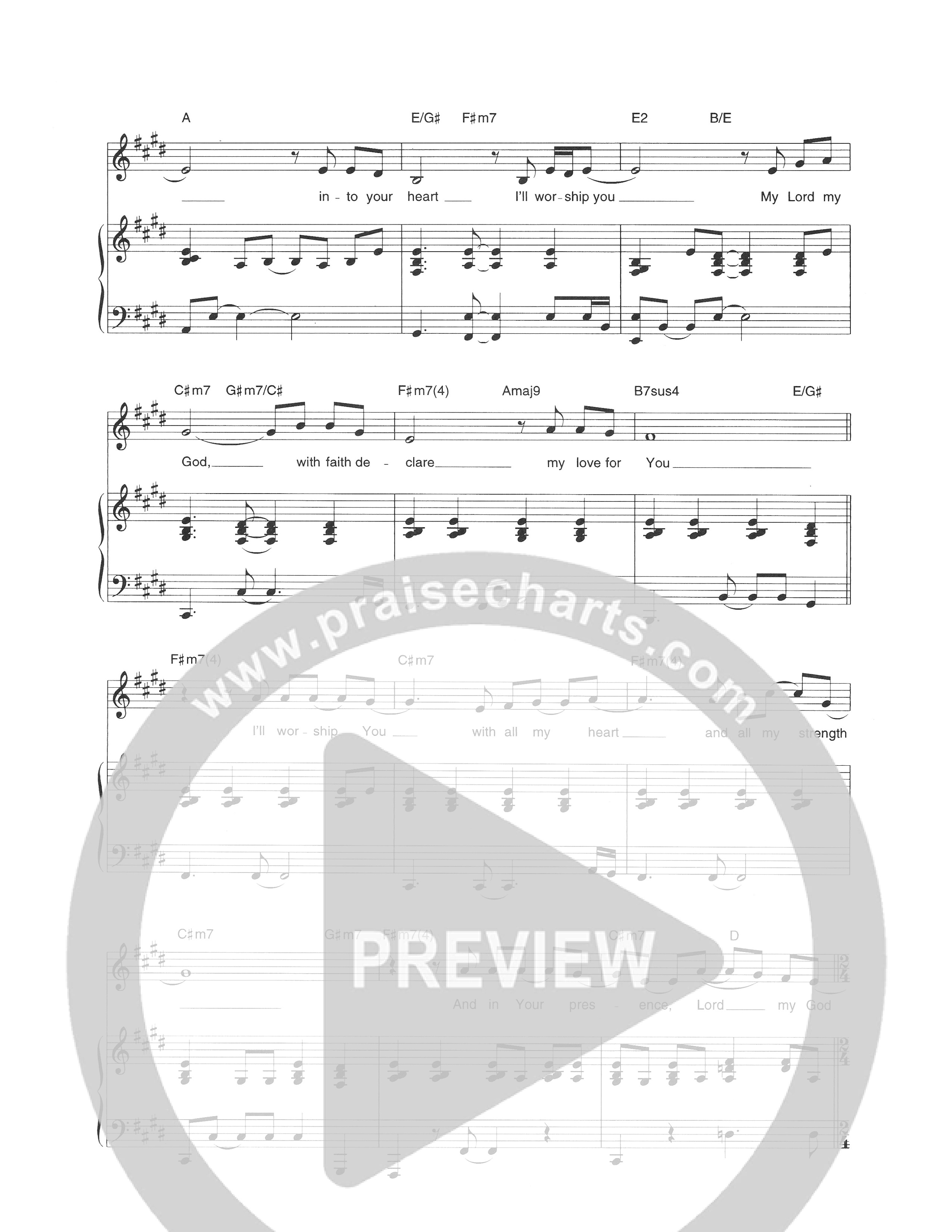 I'll Worship You Piano/Melody (Hillsong Worship)