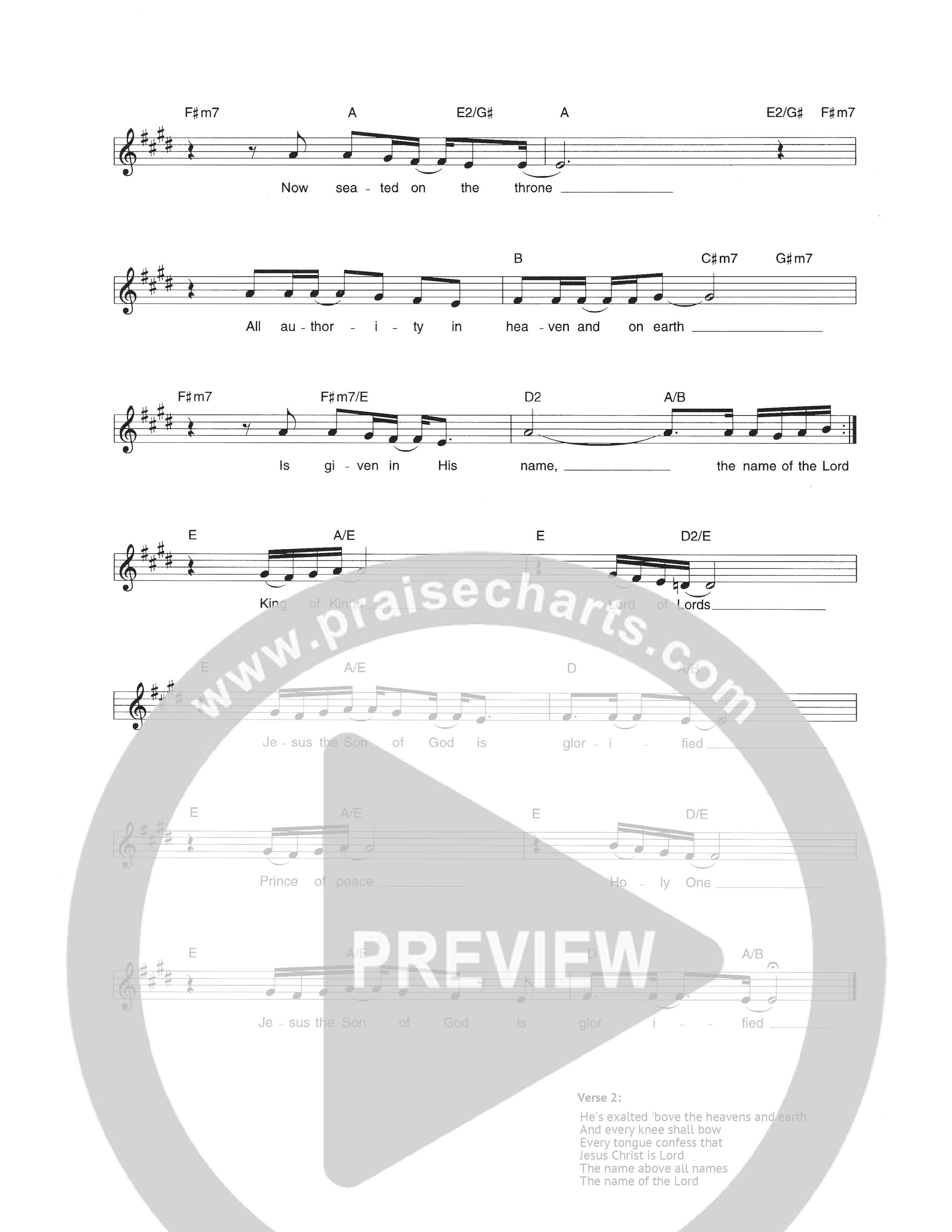 King Of Kings Lead Sheet Melody (Hillsong Worship)