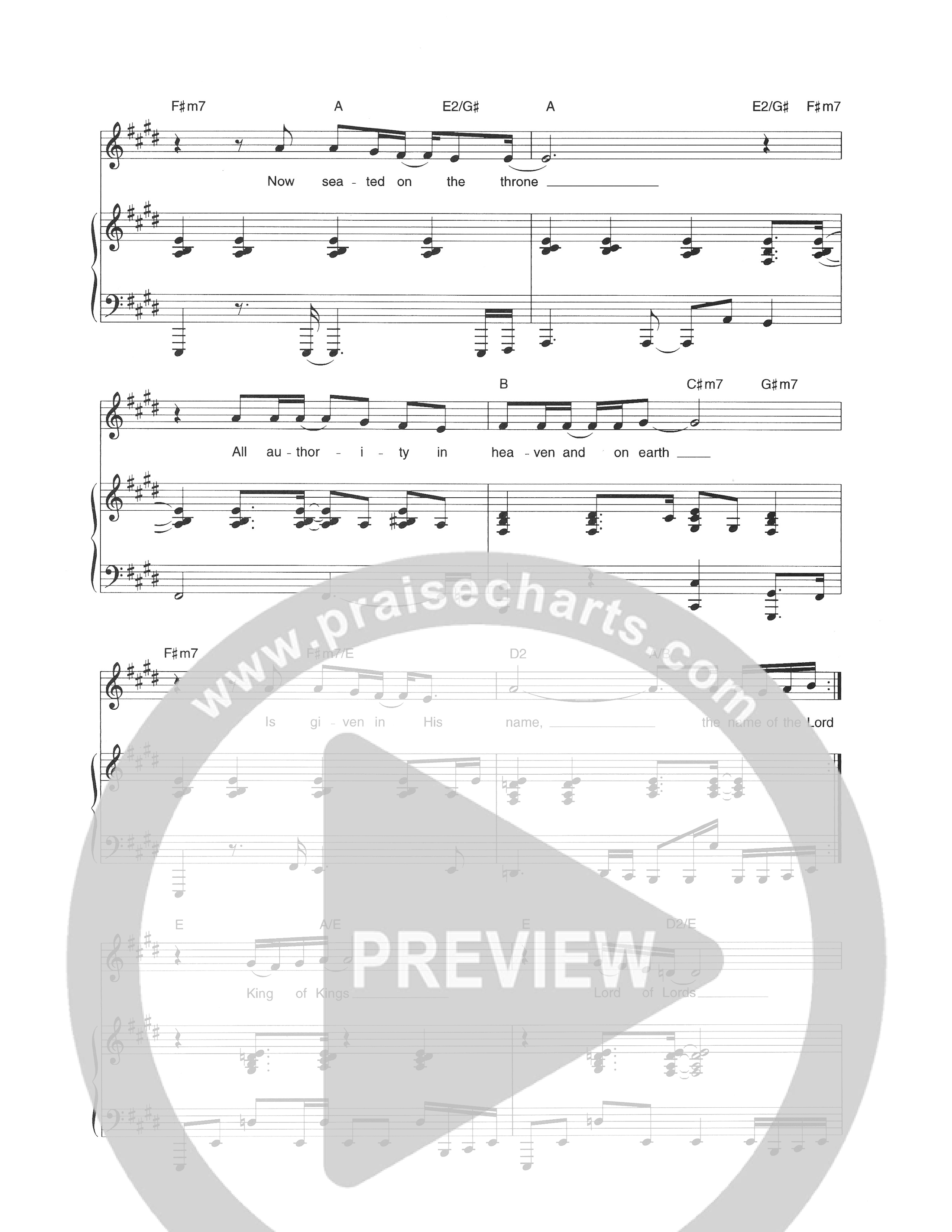 King Of Kings Piano/Melody (Hillsong Worship)