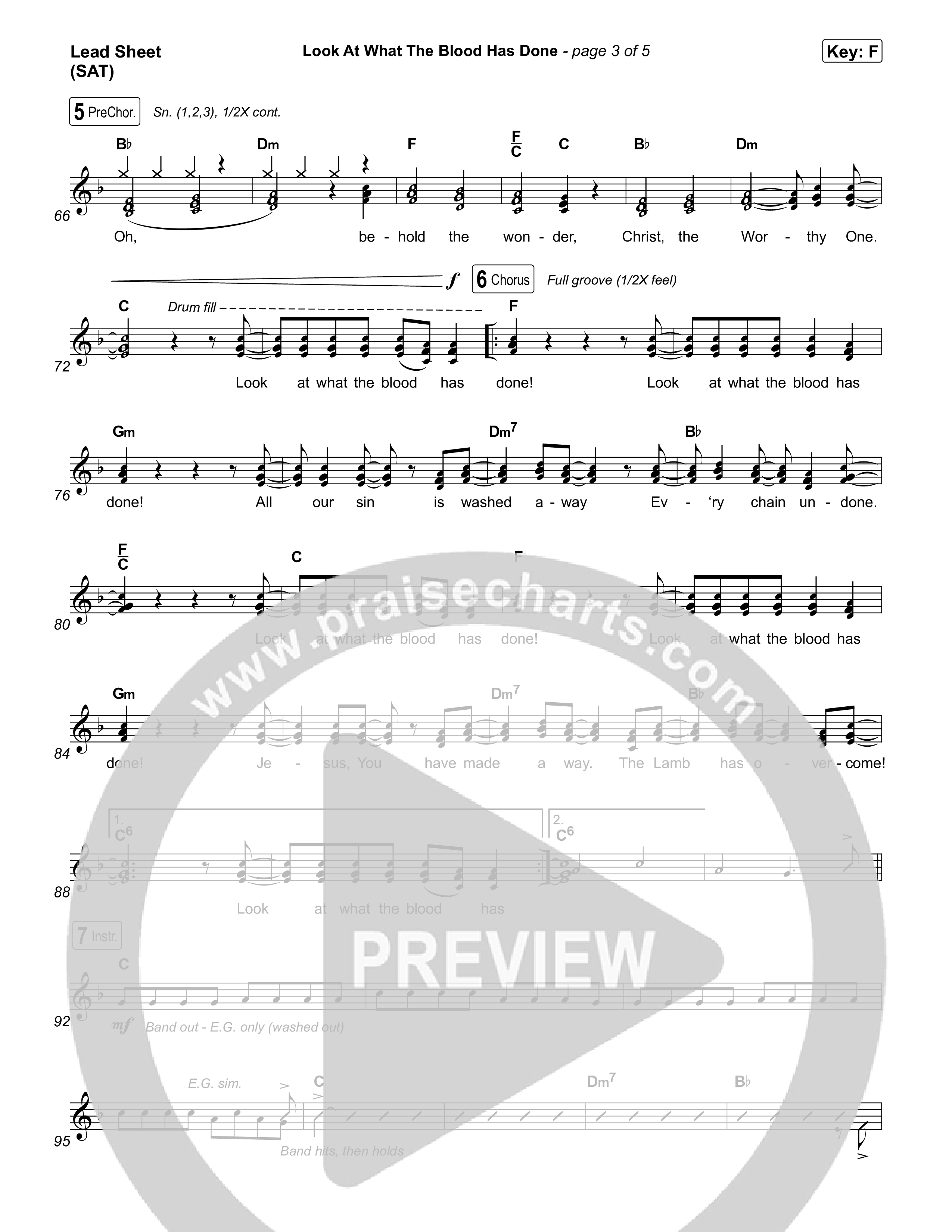 Look At What The Blood Has Done Lead Sheet (SAT) (Circuit Rider Music)