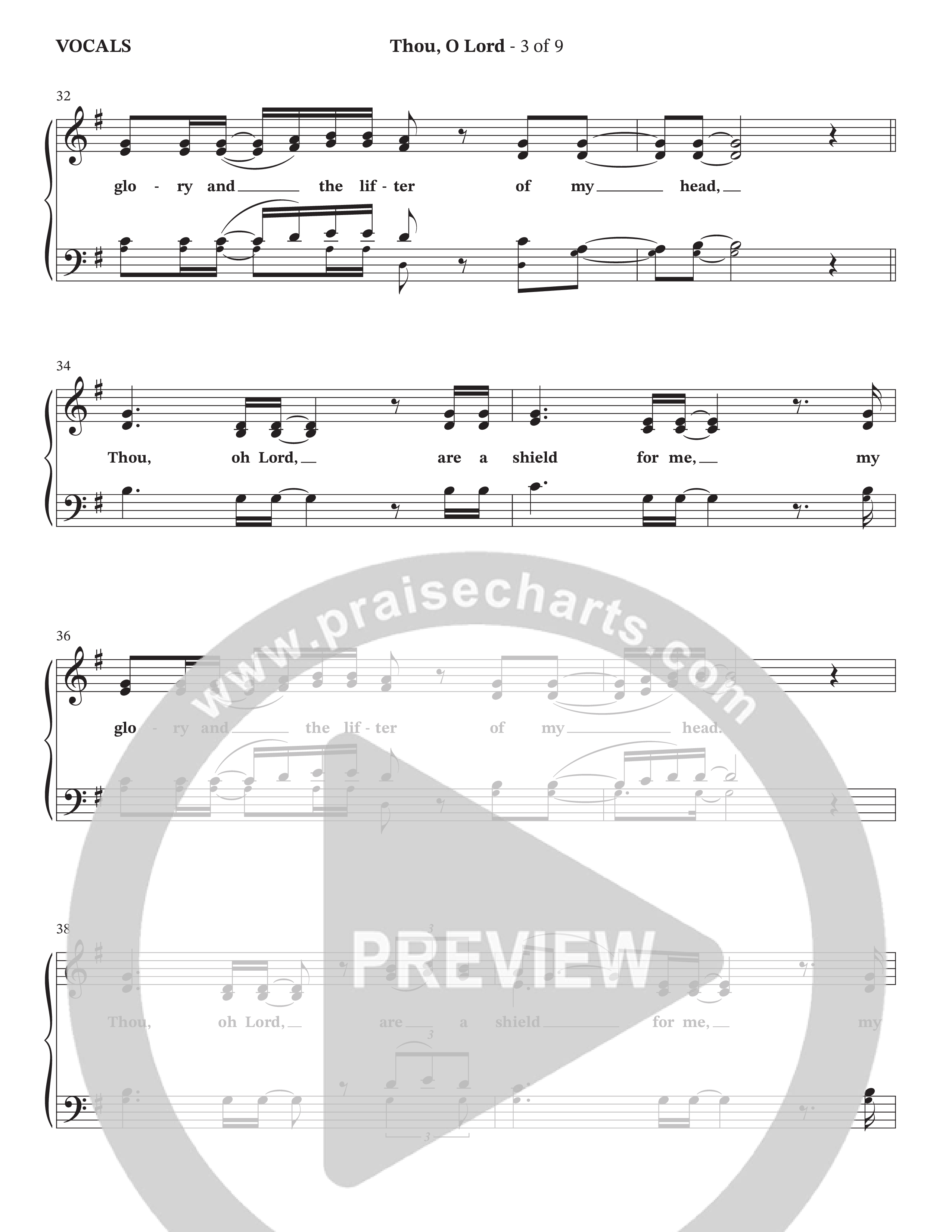 Thou O Lord (Choral Anthem SATB) Choir Sheet (SATB) (The Brooklyn Tabernacle Choir / Arr. Carol Cymbala / Orch. Lari Goss)