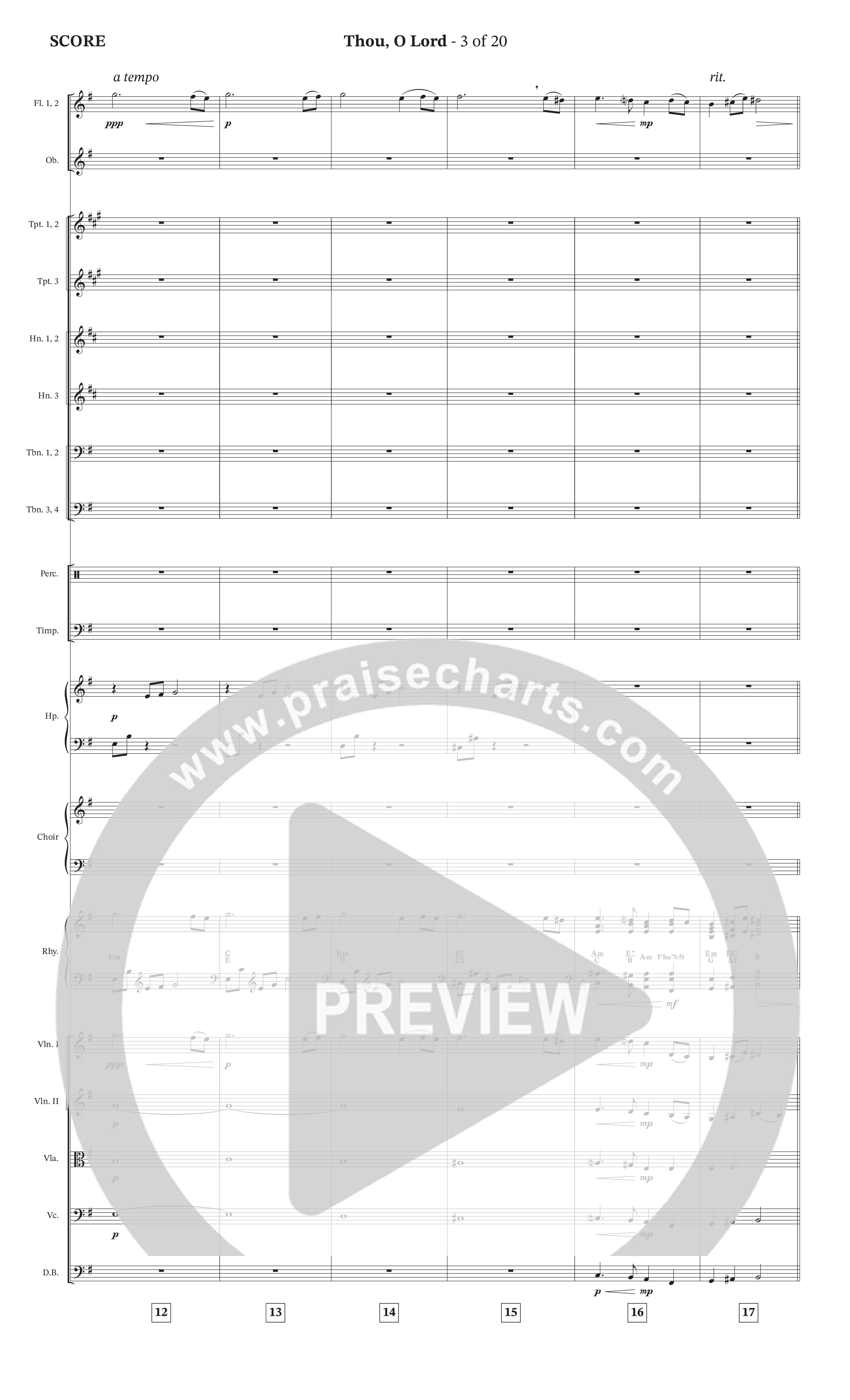 Thou O Lord (Choral Anthem SATB) Conductor's Score (The Brooklyn Tabernacle Choir / Arr. Carol Cymbala / Orch. Lari Goss)