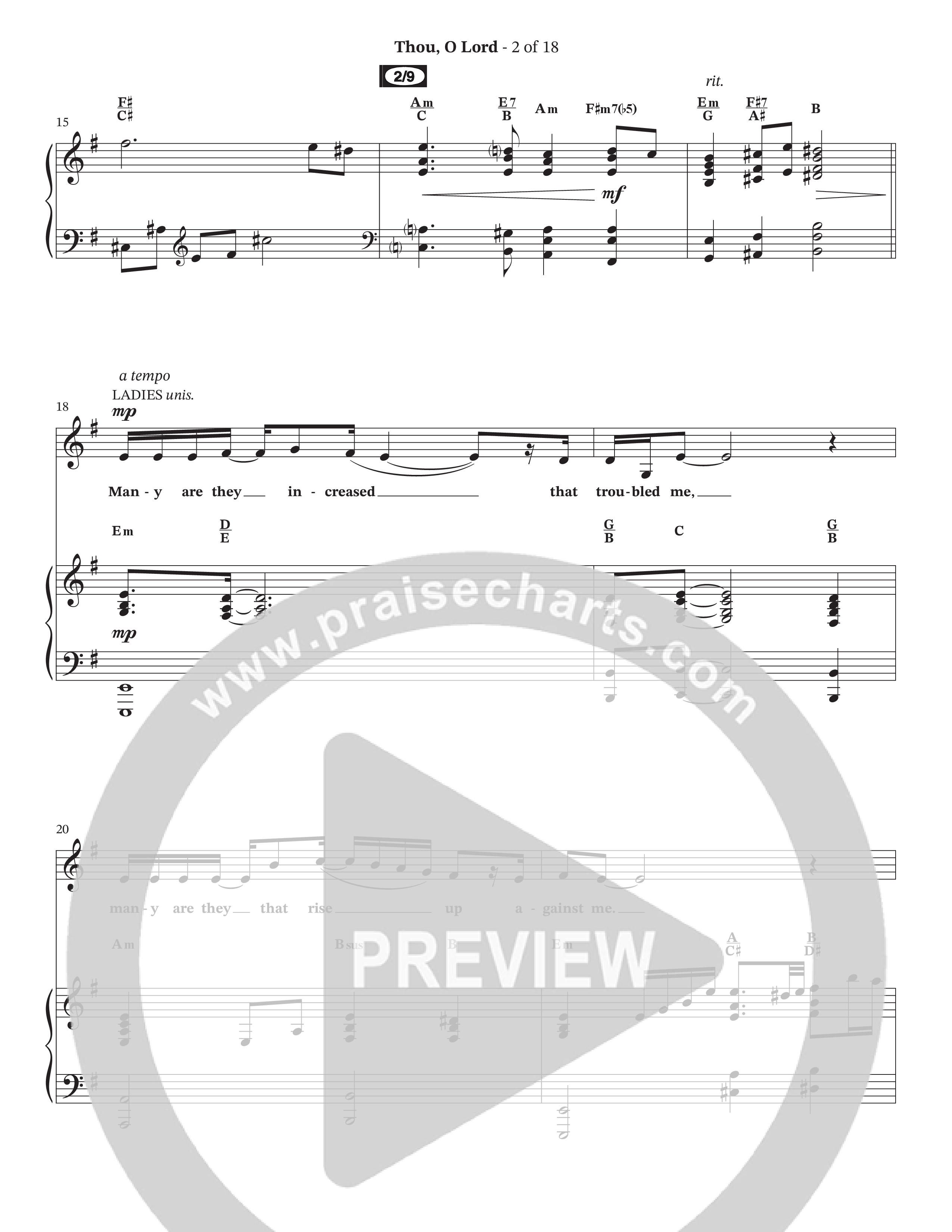 Thou O Lord (Choral Anthem SATB) Anthem (SATB/Piano) (The Brooklyn Tabernacle Choir / Arr. Carol Cymbala / Orch. Lari Goss)