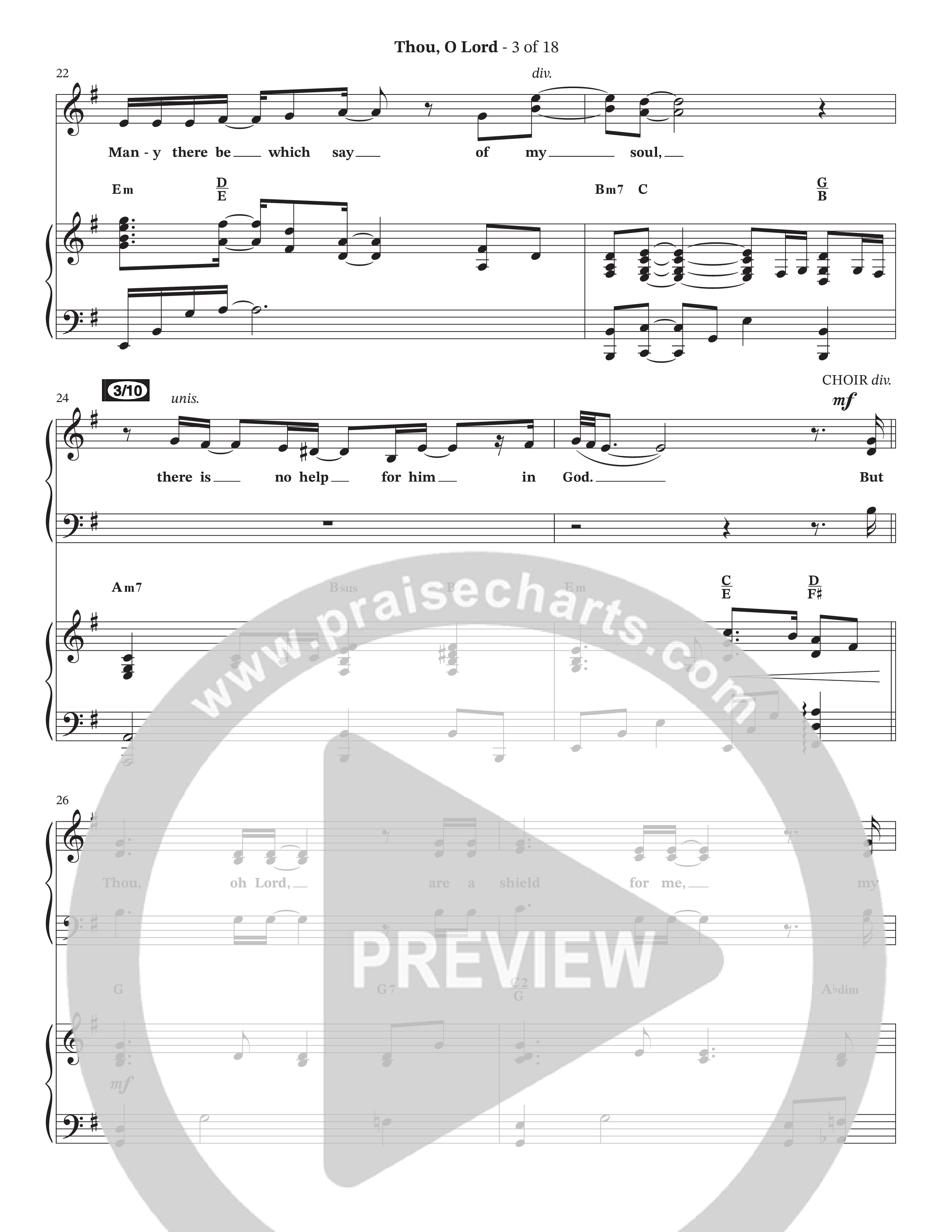 Thou O Lord (Choral Anthem SATB) Anthem (SATB/Piano) (The Brooklyn Tabernacle Choir / Arr. Carol Cymbala / Orch. Lari Goss)