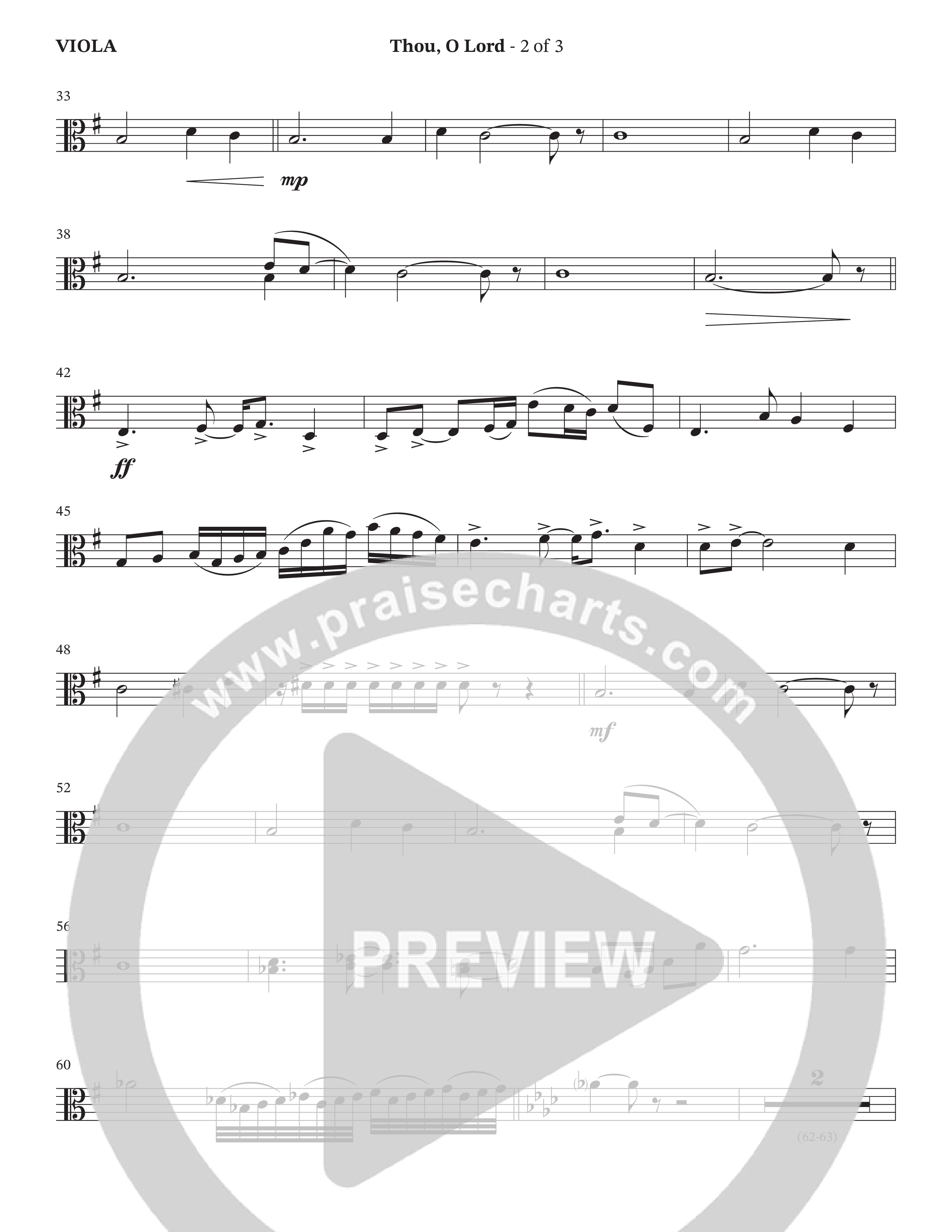 Thou O Lord (Choral Anthem SATB) Viola (The Brooklyn Tabernacle Choir / Arr. Carol Cymbala / Orch. Lari Goss)