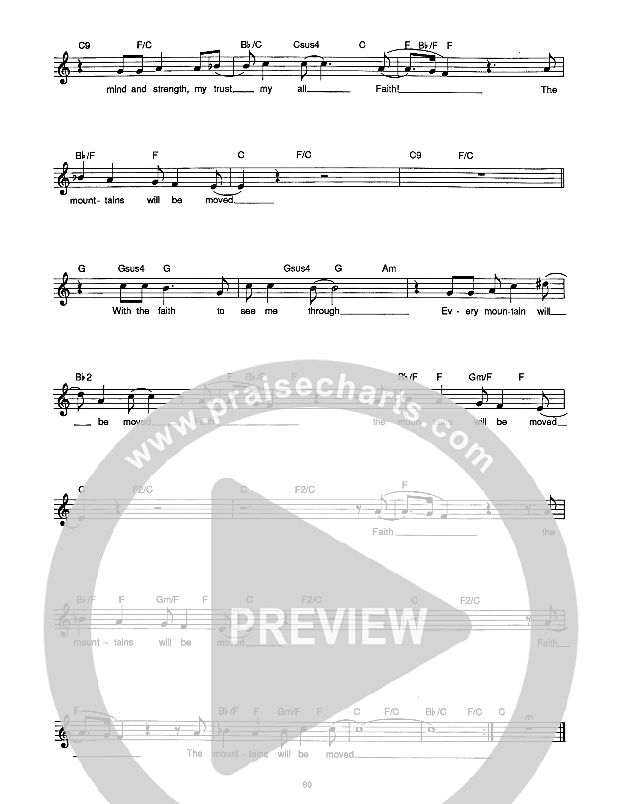 Faith Lead Sheet Melody (Hillsong Worship)