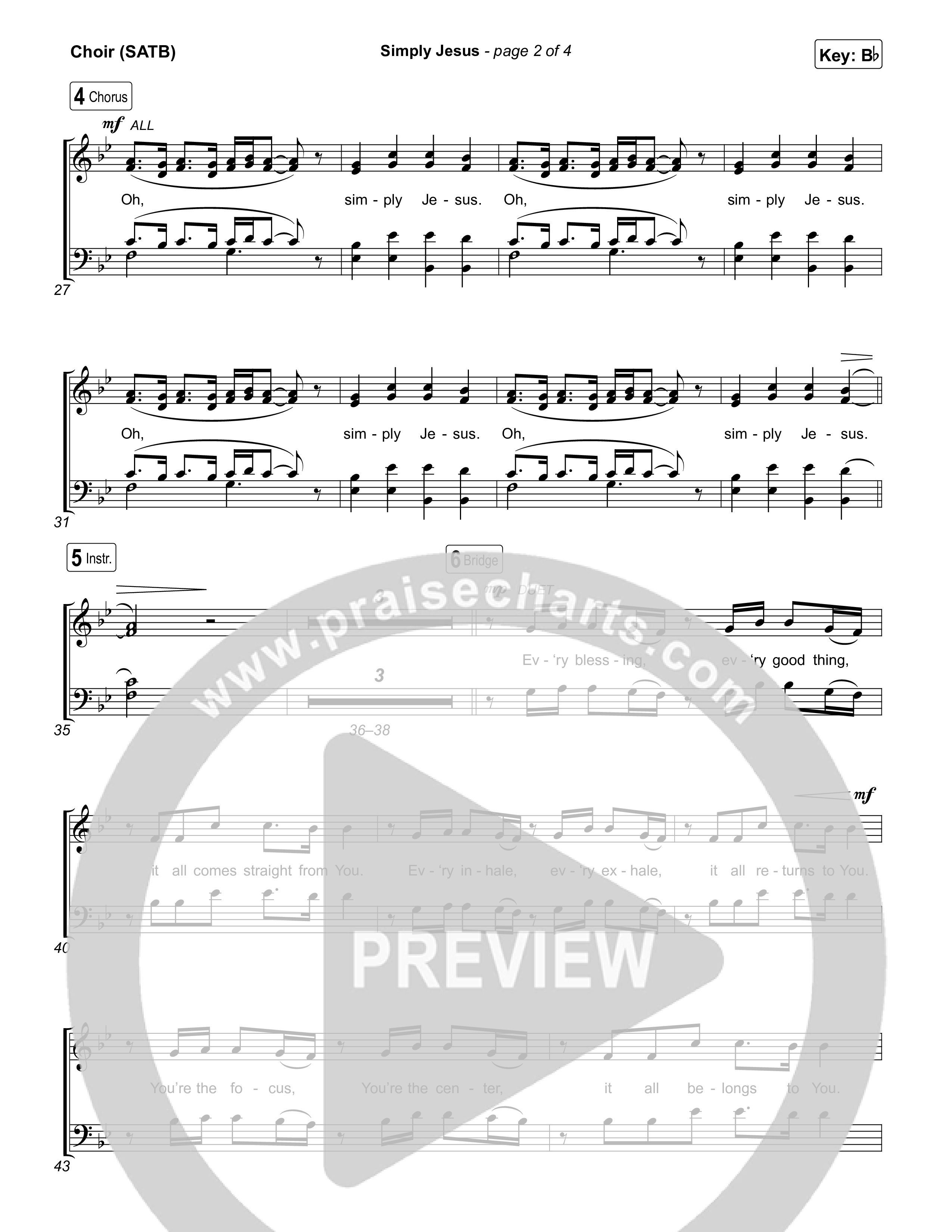 Simply Jesus Choir Sheet (SATB) (Aaron Williams)