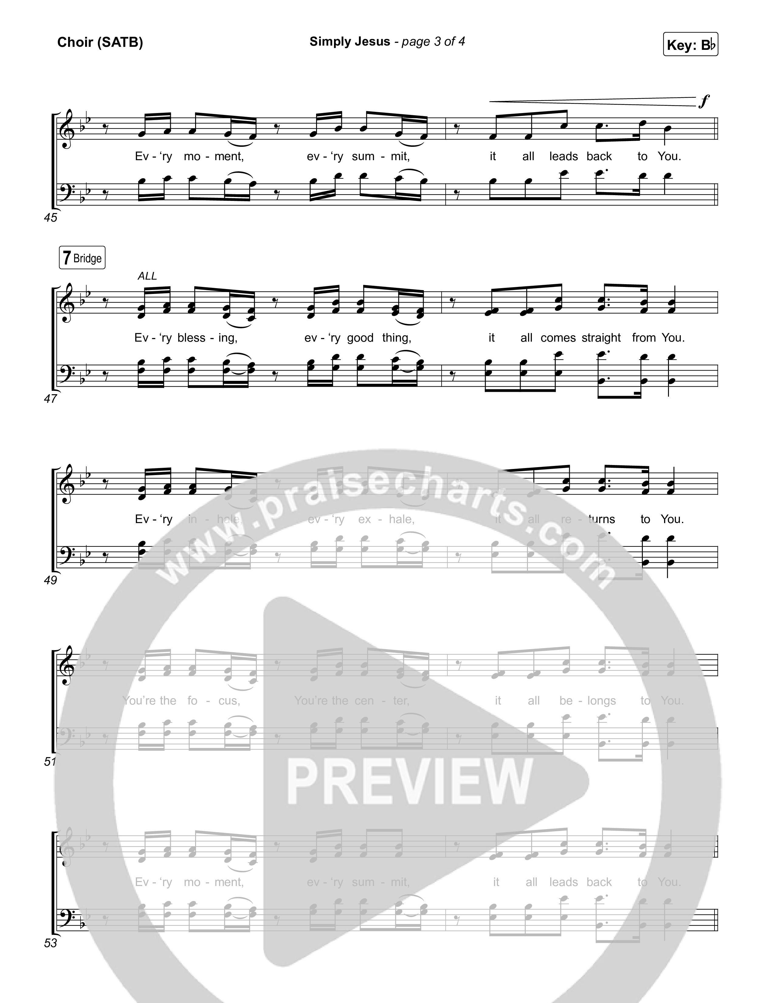 Simply Jesus Choir Sheet (SATB) (Aaron Williams)